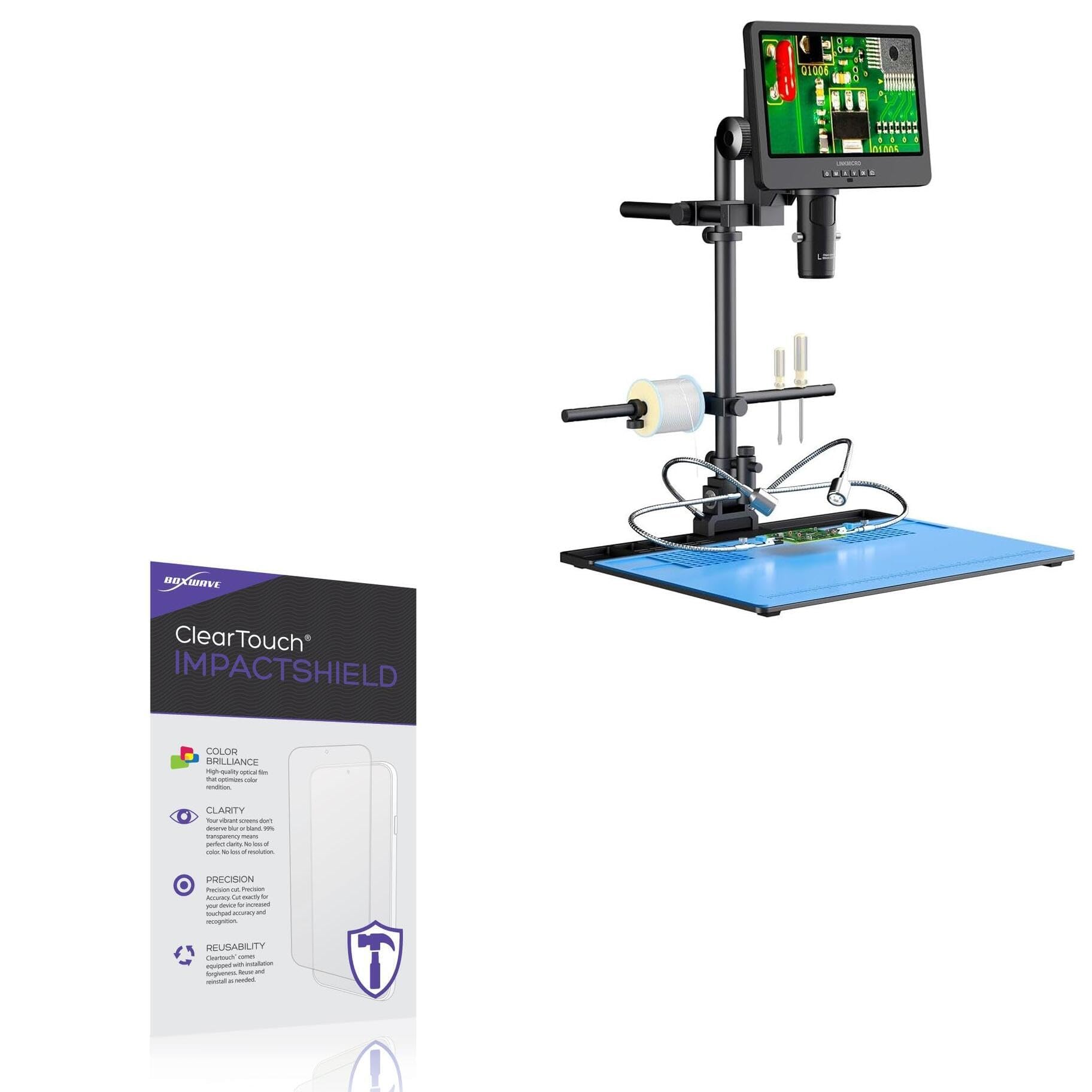 BoxWave Screen Protector Compatible with LinkMicro LM249MS Max - ClearTouch ImpactShield (2-Pack), Impenetrable Screen Protector Flexible Film