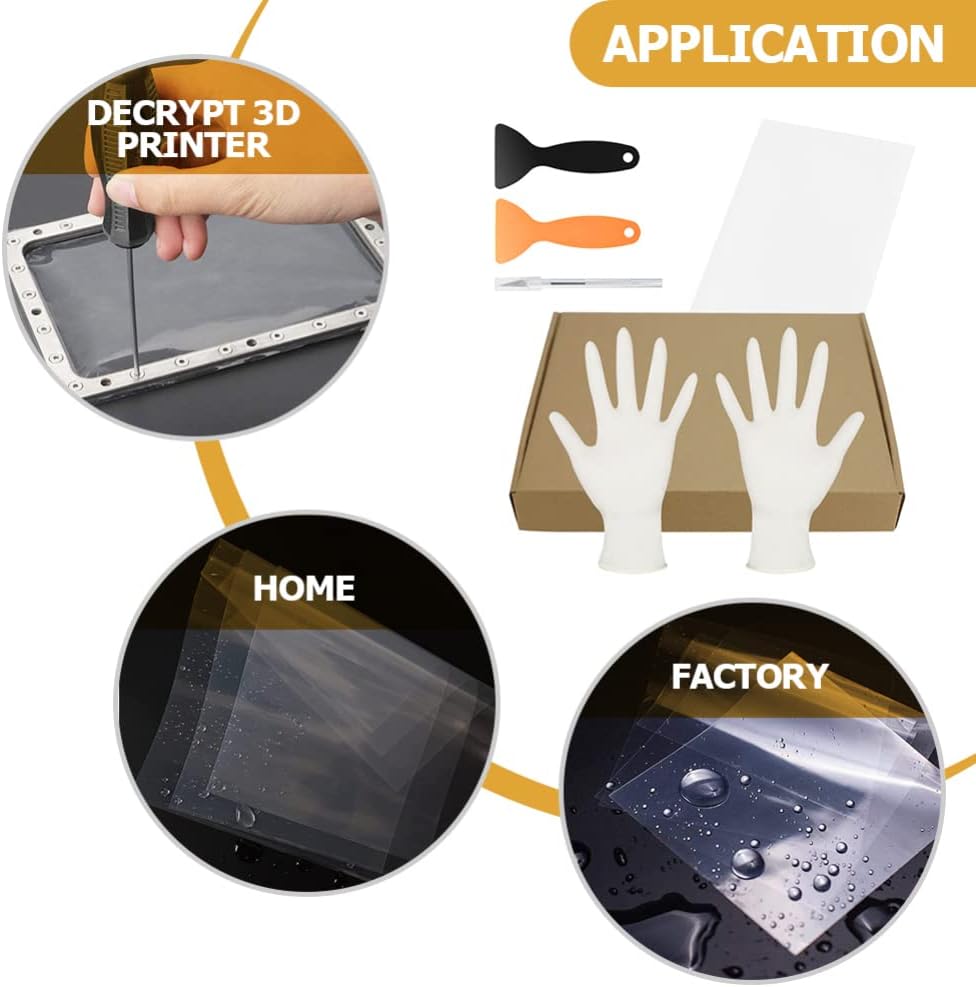review generic 6pcs Printer FEP Film Tools Kit Thickness FEP Films 3D Printer Parts Accessories