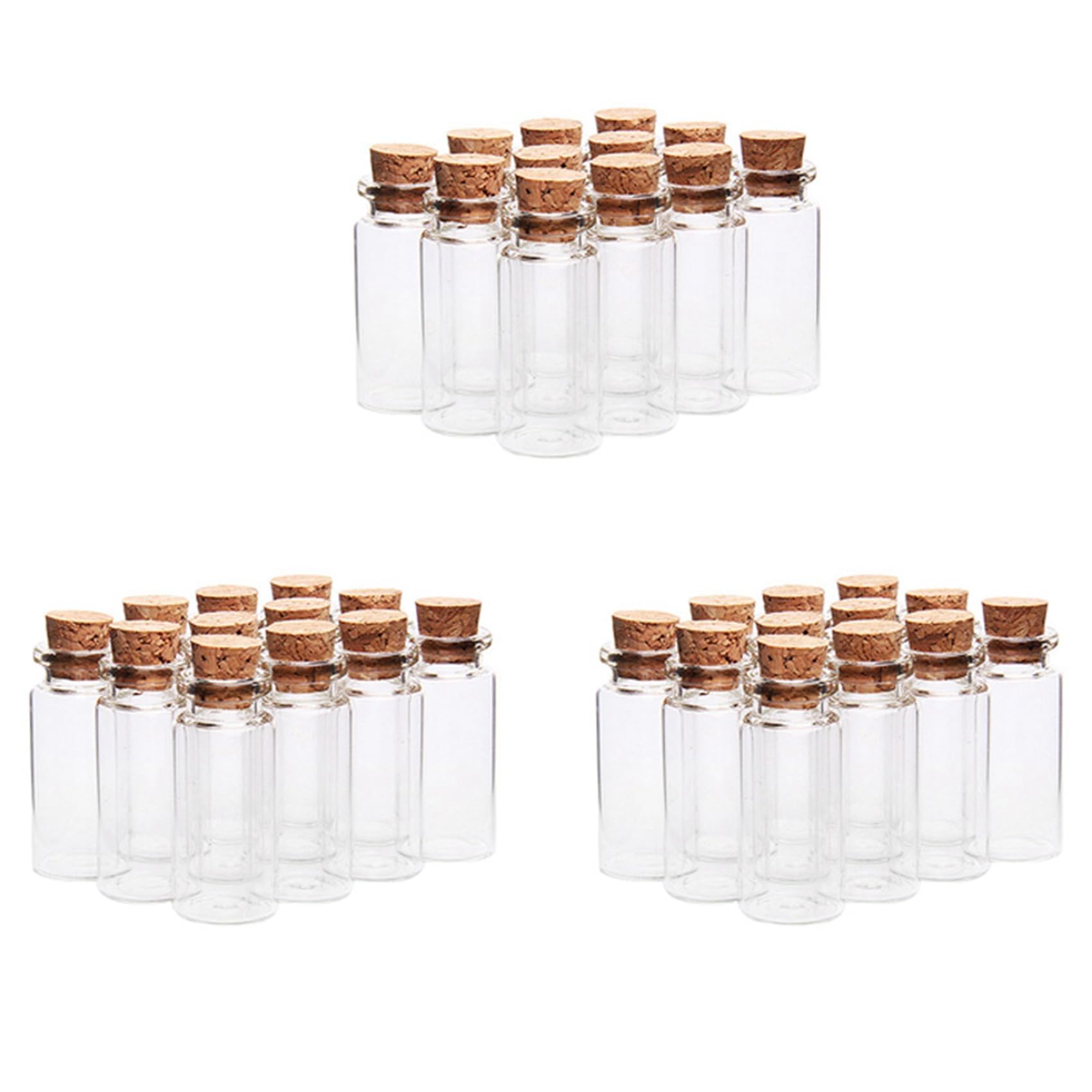 Hndhbfgrt 60 Pcs Vials Bottles Mini Glass Bottle with Cork Stopper Wish Bottles, for Weddings, Creations and Decorations(10Ml)