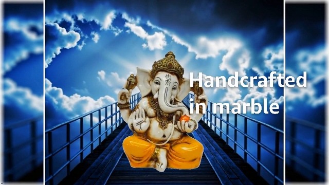 Estatua de Lord Ganesh Elefante Multicolor 7x3.5x7 in miniatura 7