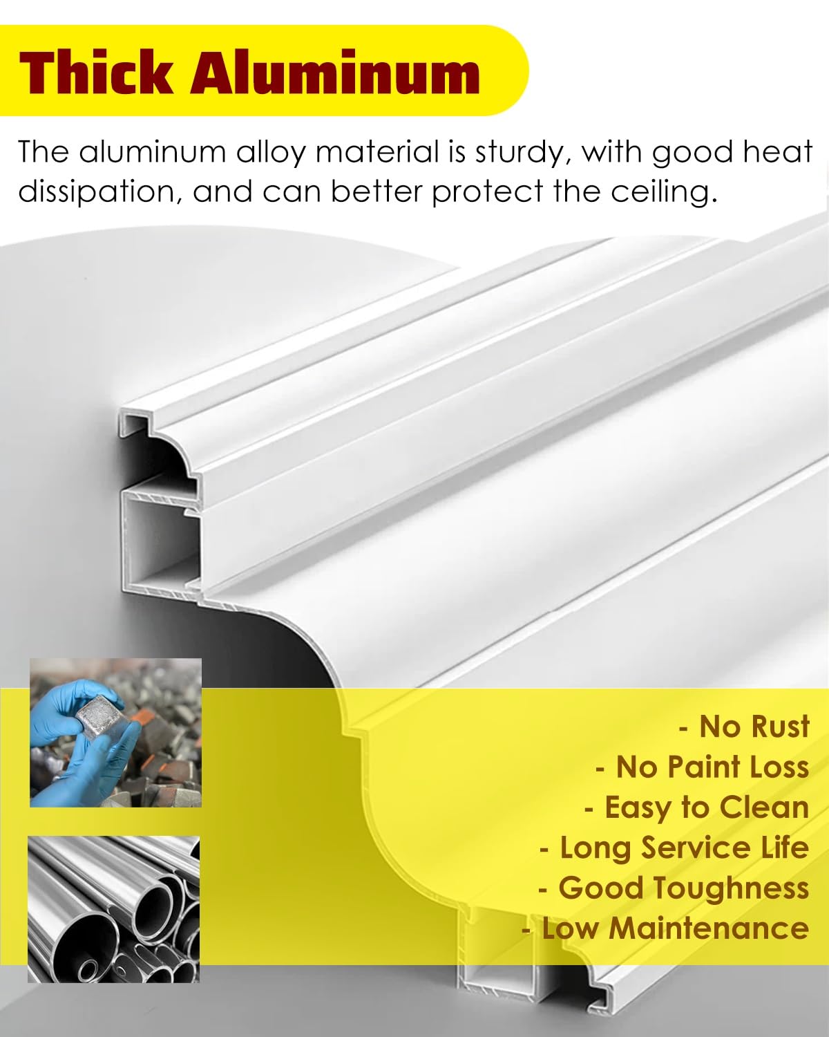 Profil kanału sufitowego z mleczną osłoną PC do oświetlenia taśm LED, dwustronny, pośredni system korygujący, 4 m