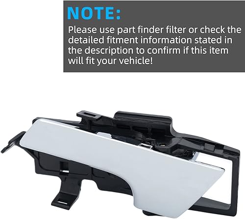 Miniatura 6 de DEAL AUTO ELECTRIC PARTS Manija de puerta interior cromada para el lado izquierdo del conductor (delantera o trasera) compatible con 07-11 Aveo