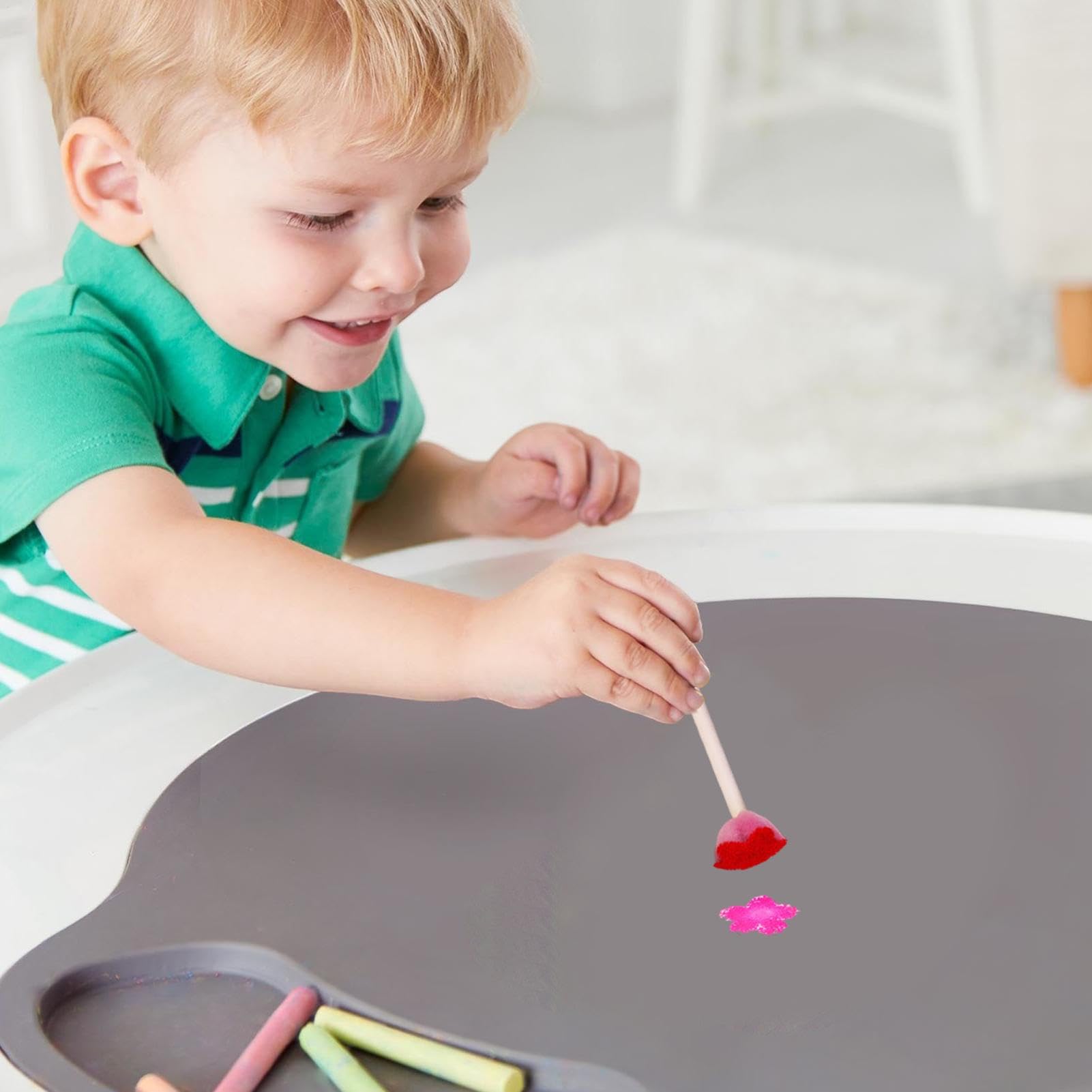 10 Pièces Pinceaux Eponge Peinture Enfant, Eponge Brosse De Peinture Enfant, Accessoires Peintures 3 Ans, Ensembles De Peintures d'apprentissage De Bricolage pour Enfantss pour L'artisanat d'art