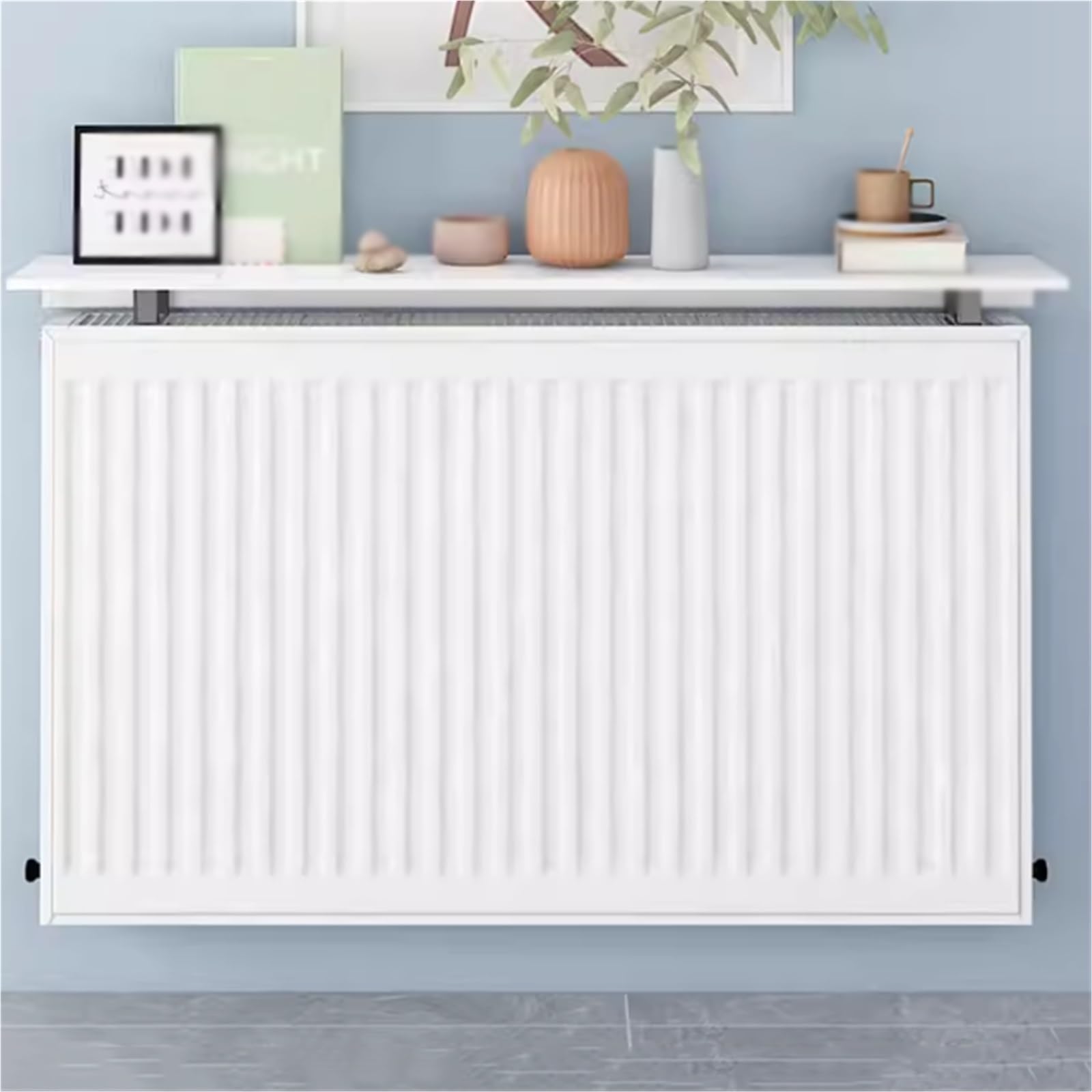 Eiwitany Dust & Heat Resistant Floating Radiator Top Shelf, 30kg Heavy Load Storage Rack for Living Room & Bedroom (100 * 15cm)