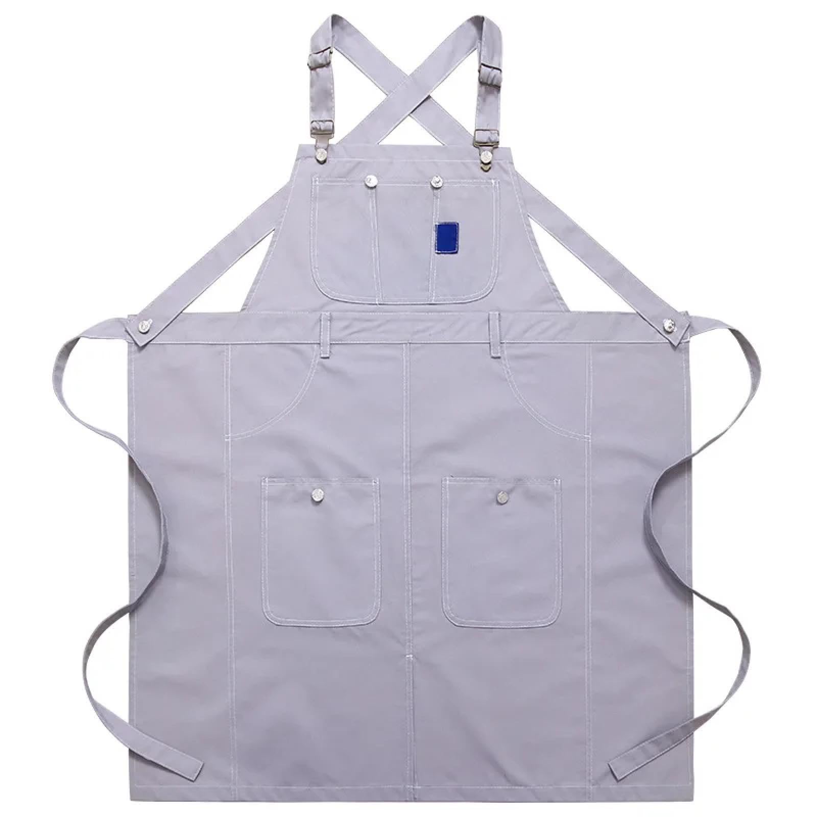Cuisine Tablier Apron Multi Poche Toile Tablier Hommes Femmes Café Boutique Cuisson Vêtements De Travail Barber Restaurant Chef