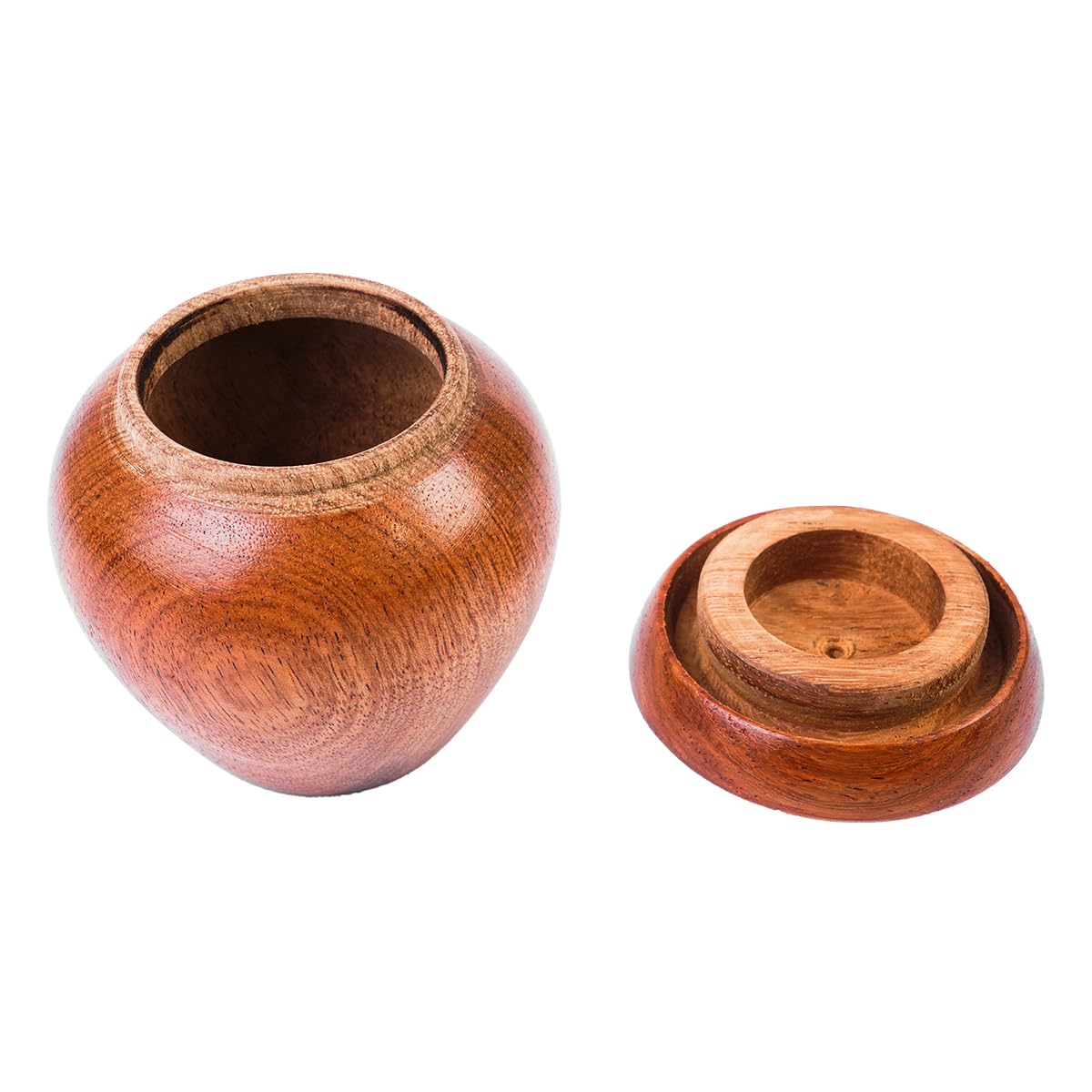 Laroal Small Urns for Human Ashes, Mini Wood Grain Keepsake Urn for Pet Ashes Memorial Burial Ash Storage - Image 3