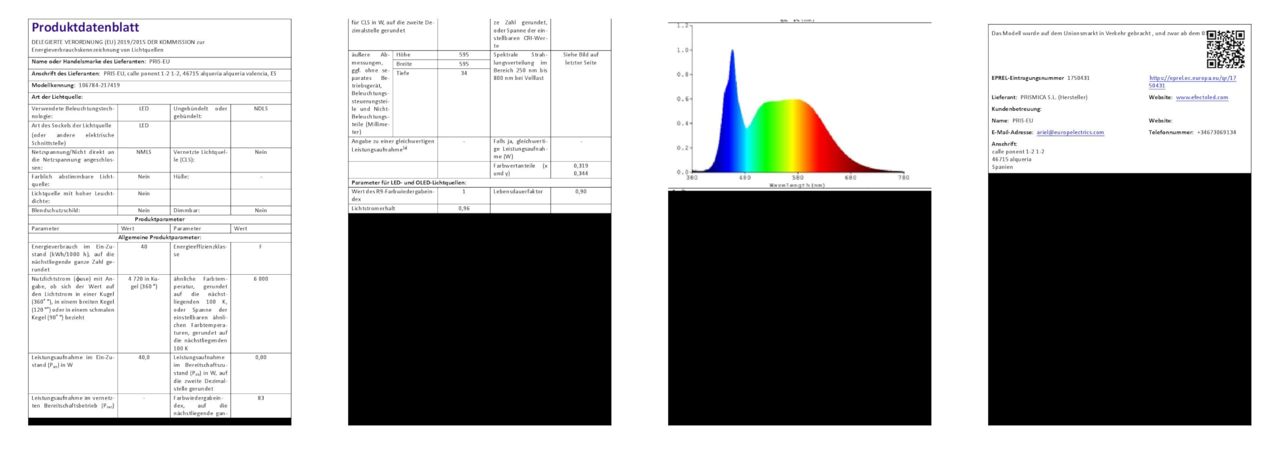 LEDKIA LIGHTING - Panel LED 60x60 cm | 40W | 4000 lm | Eficiencia Energética 100 lm/W | Driver Multitensión | Diseño Antideslumbrante | Uso Comercial, Blanco Frío 6000K, Policarbonato