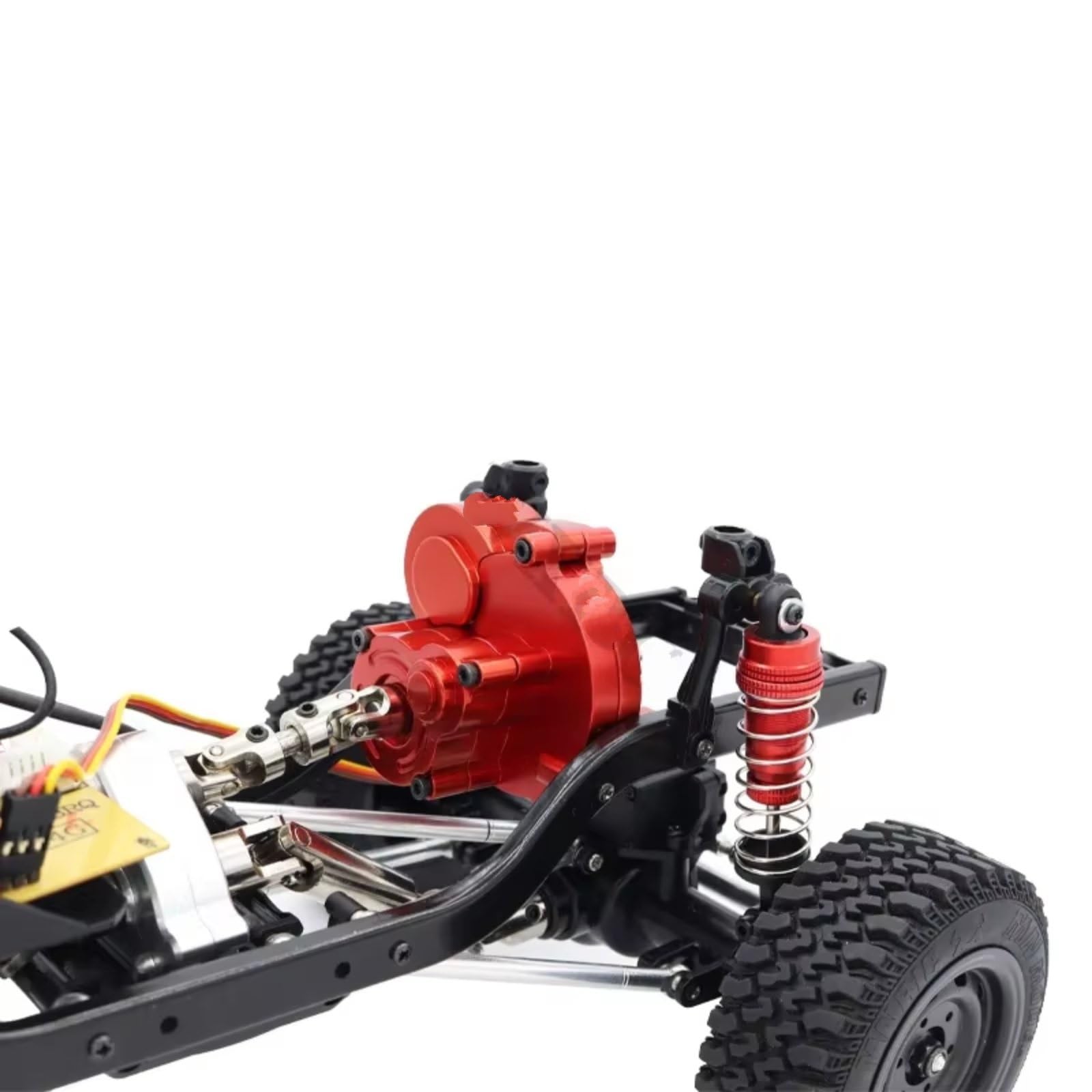 Parti Trasmissione Per MN Per MN128 MN86 MN86K MN86KS G500 1/12 Accessori | RC per cambio Cambio Crawler con Scatola CNC e Ingranaggio Motore per Trasmissione Potenza Fluida(Red)