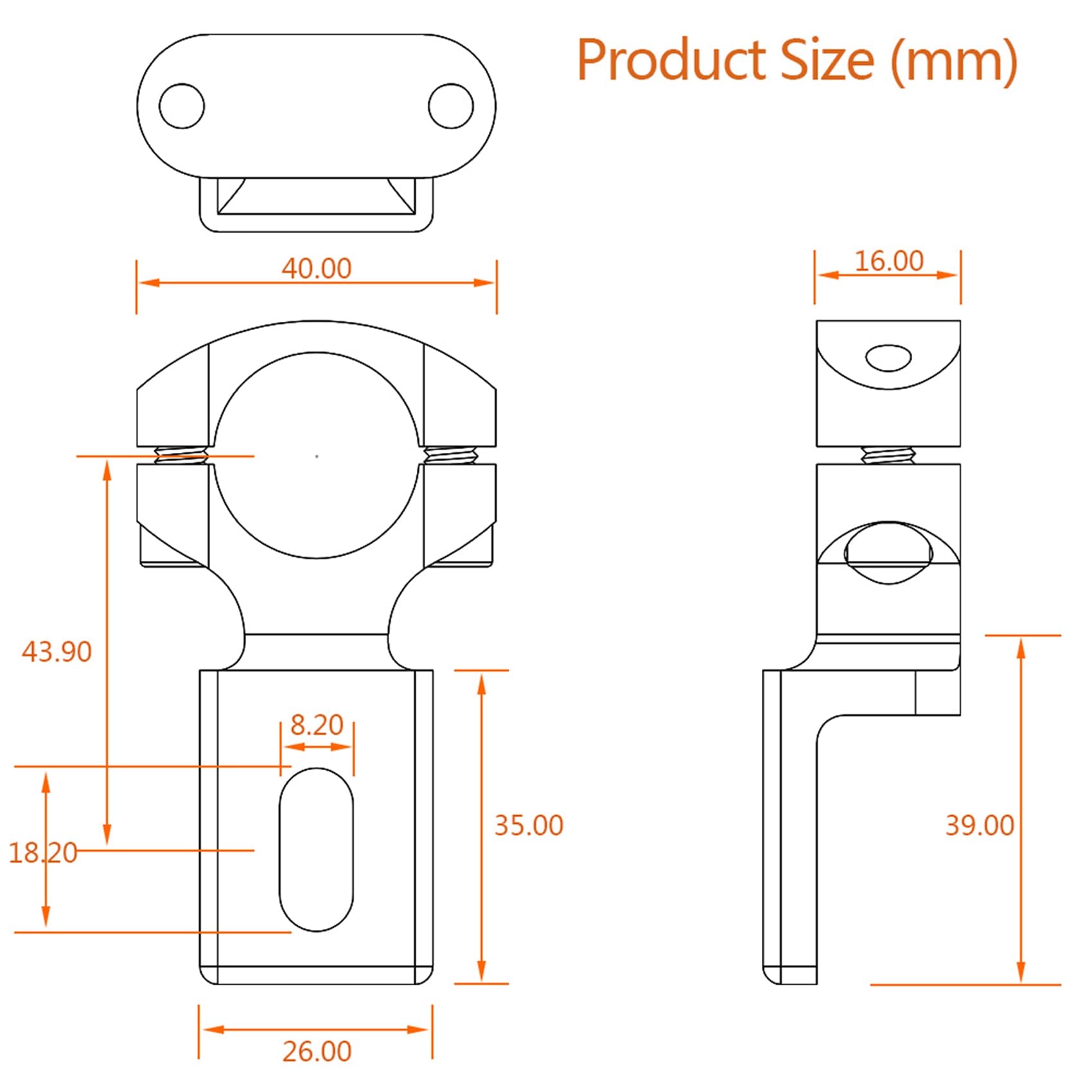 4 x uniwersalna kierownica 22 25 mm 7/8 wspornik reflektora motocyklowego zacisk rurowy do Cafe Racer Chopper, TG81
