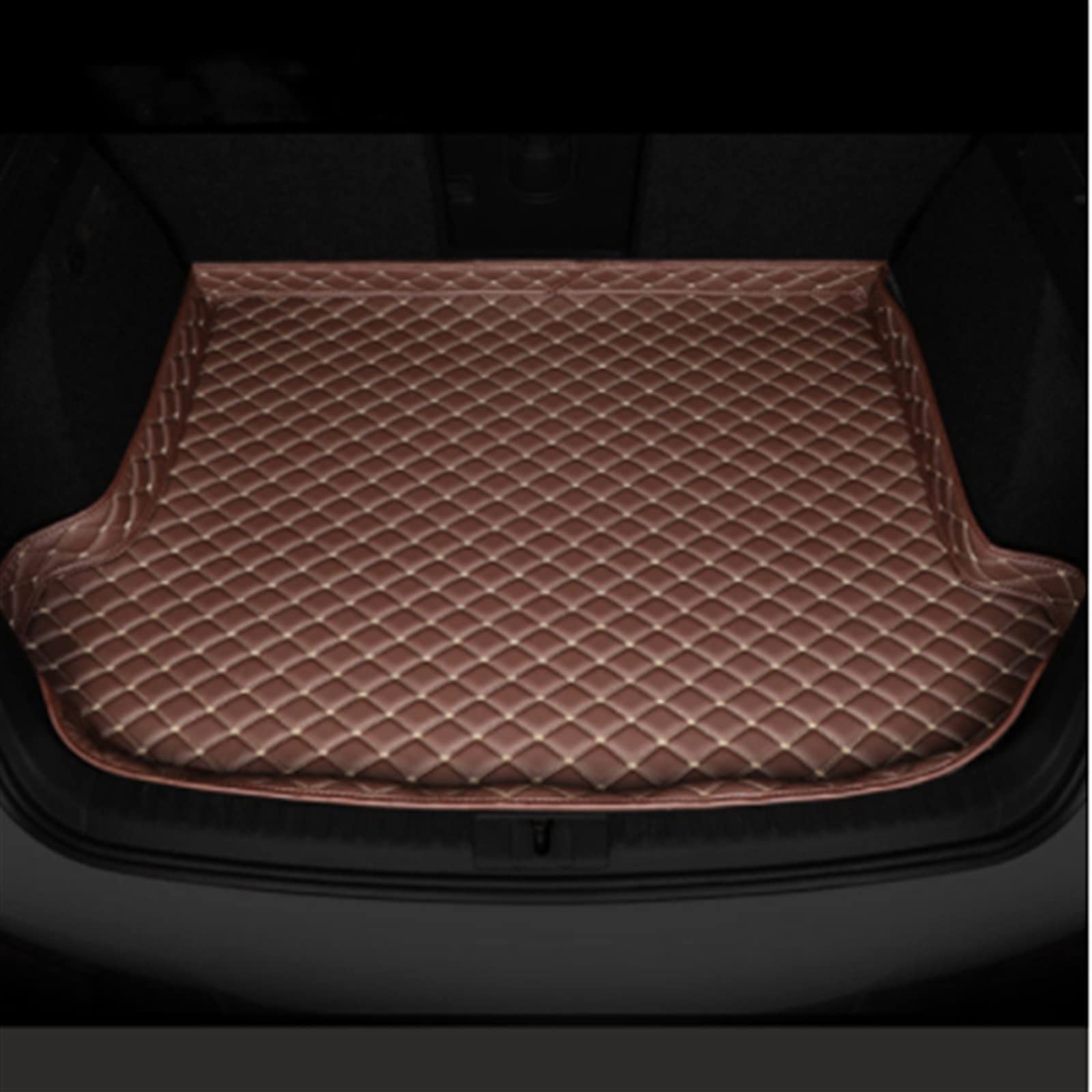 Car Boot Protector Car Styling PU Leather Rear Trunk Mat For Geely For Azkarra For Atlas Pro 2020 2021 Car Boot Mat Carpet Tray Protector Car Boot Liner (Beige : بني, Size : 1 pcs)