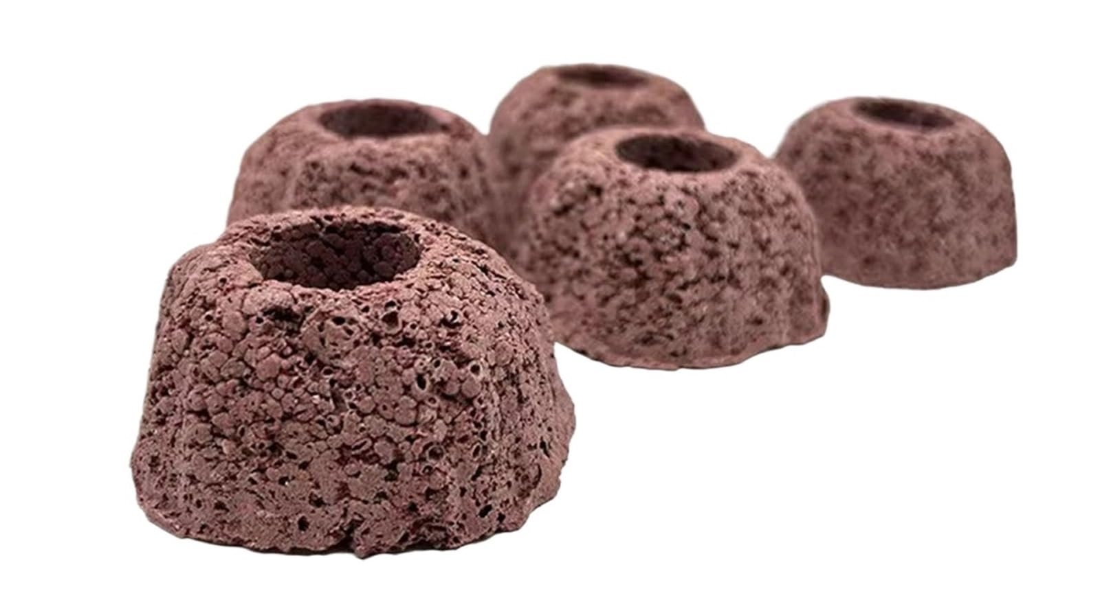 Mlyvax 40pcs Volcanic Rock Aquarium Decoration Plant Cup Self-Cleaning Fish Tank Decor Aquatic Holder For Water Plants