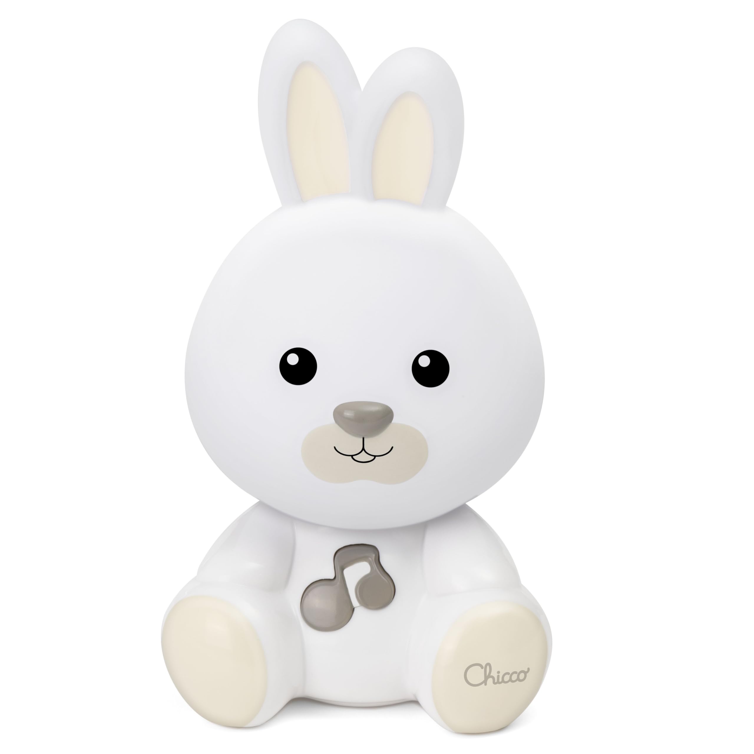 Chicco Luce Notte Coniglietto, Lampada Portatile a Forma di Coniglio con Musica Classica e Suoni Rilassanti, Due Modalità Evolutive, Luce Notte e Luce Guida Portatile, 0 mesi +
