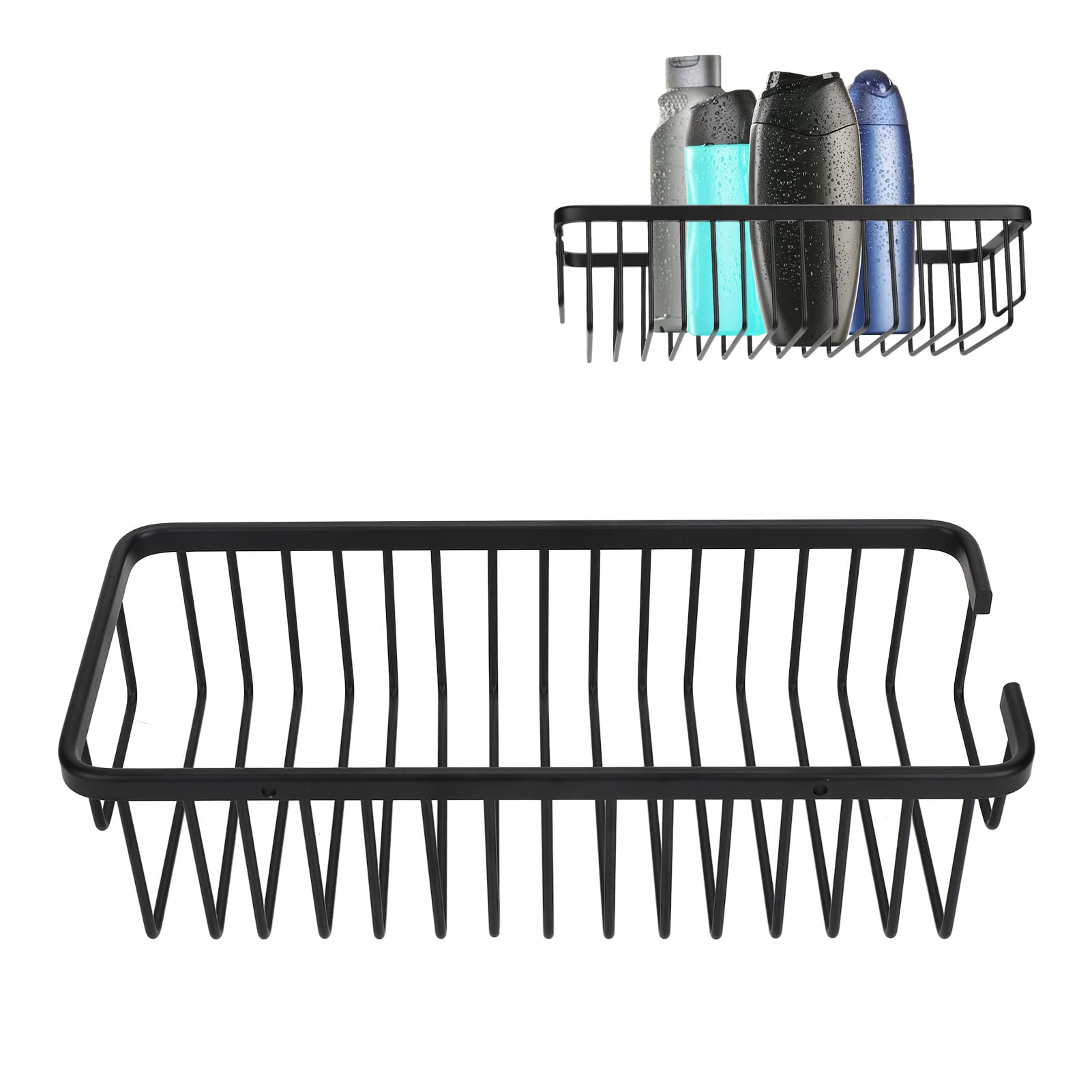 Topyond Shower Caddy Shelf Organizer Rack Wall Storage Rack Space Aluminum Rust Proof Kitchen Spice Organize Basket for