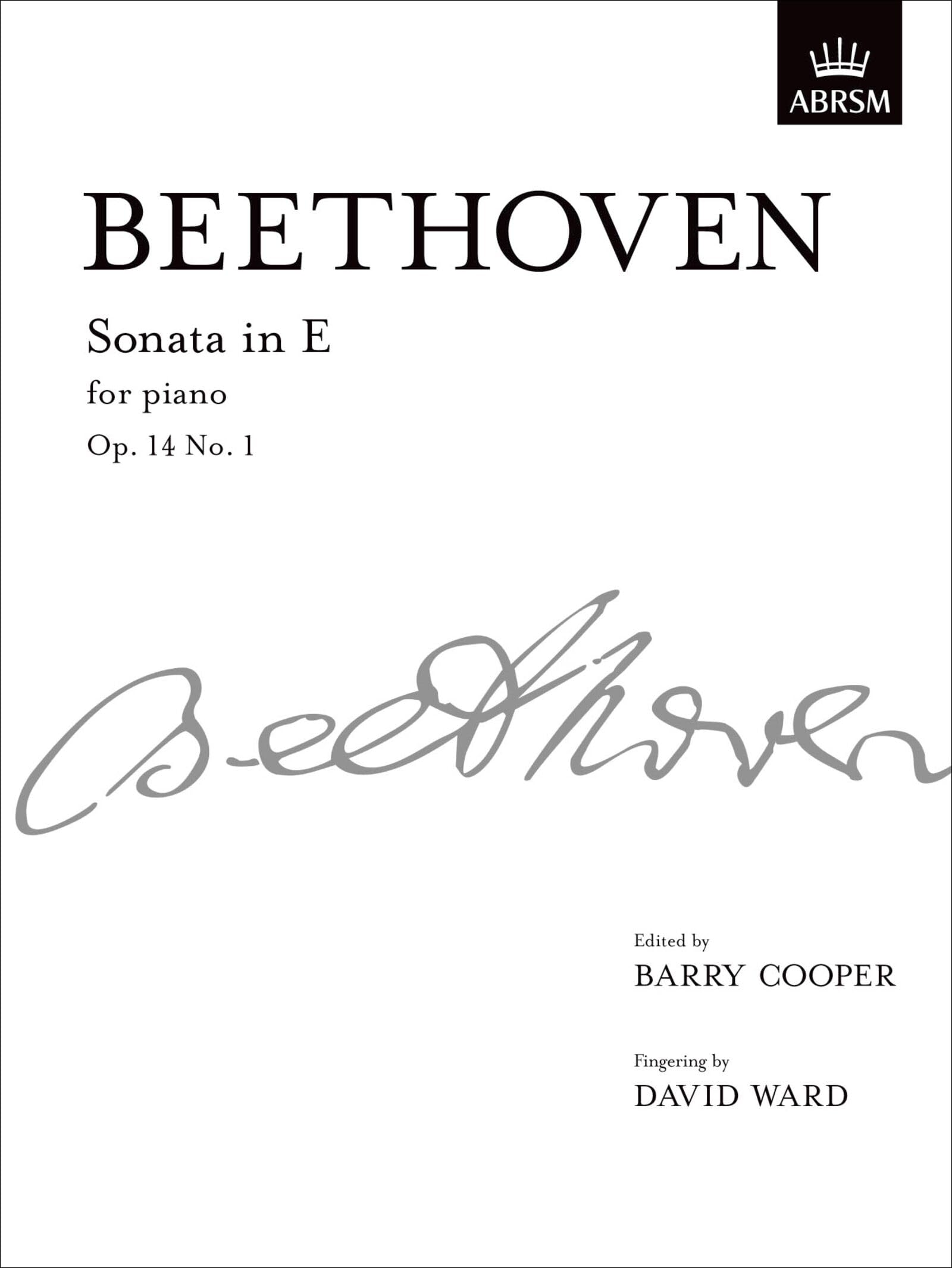 Sonata in E, Op. 14 No. 1: from Vol. I (Signature Series (ABRSM))