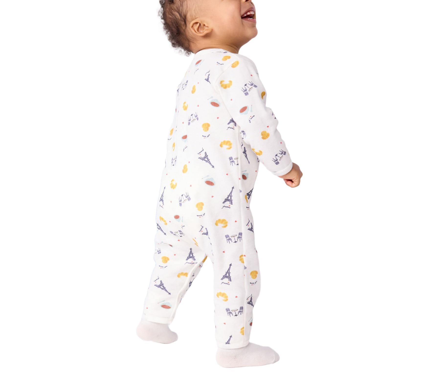 Petit Bateau Pyjama bébé en Coton sans Pieds imprimé Paris
