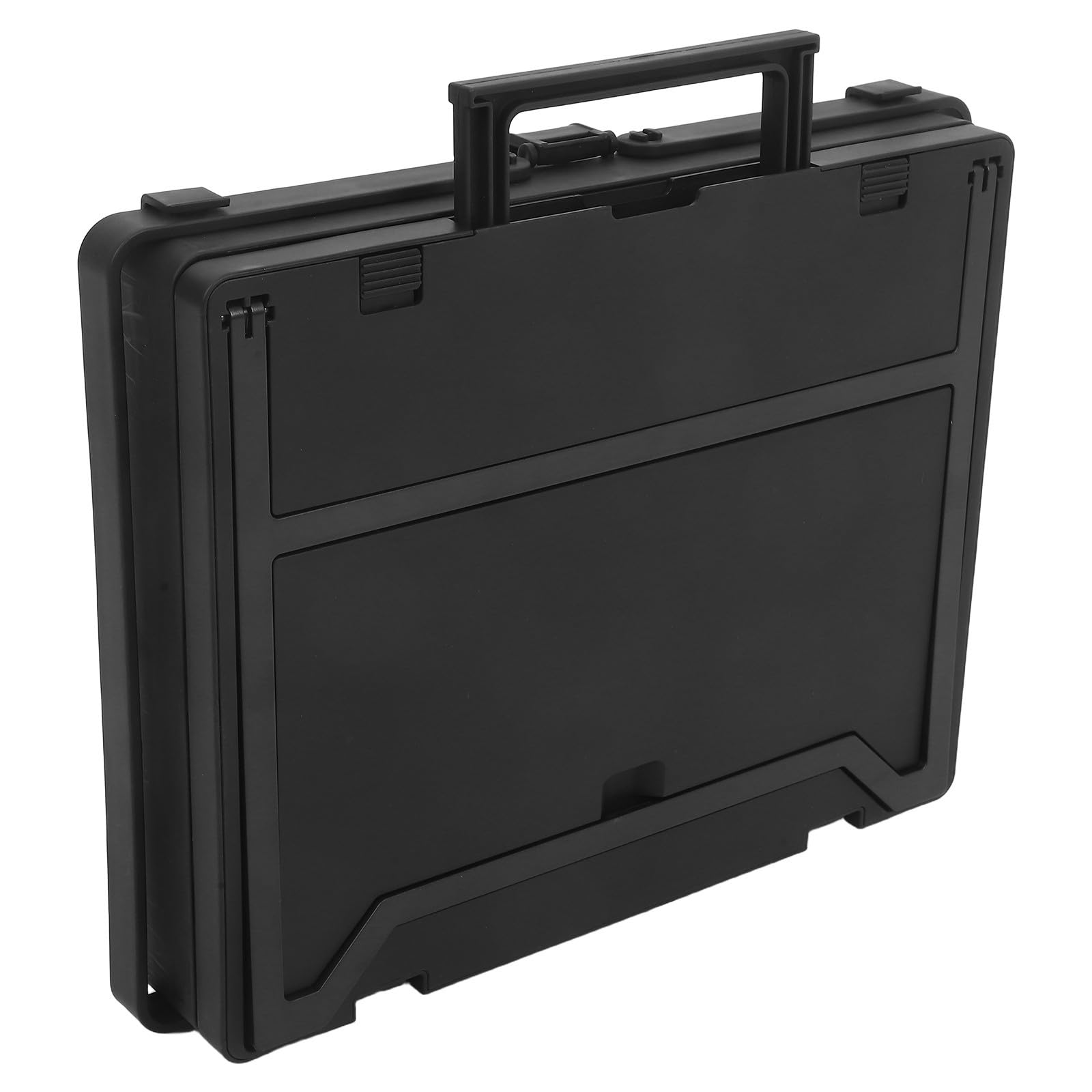 SEWACC Faltbare Aufbewahrungsbox und Griff mit Deckel für Kofferraum | Schwarzer Kunststoff, Platzsparende Struktur, Kleine Tischfunktion, für Outdoor Aktivitäten und Auto