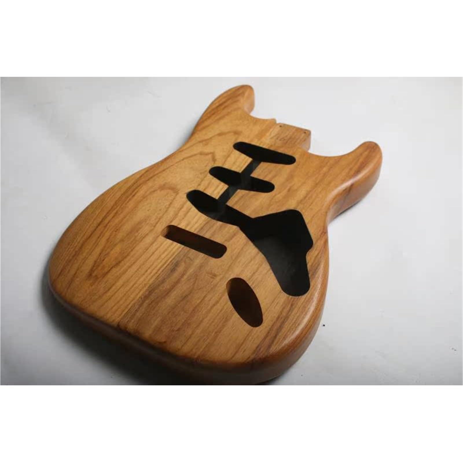 Unfinished Guitar Body Carbonized Swamp Ash Body Suitable For ST Electric Guitar SSS Pickup Hole