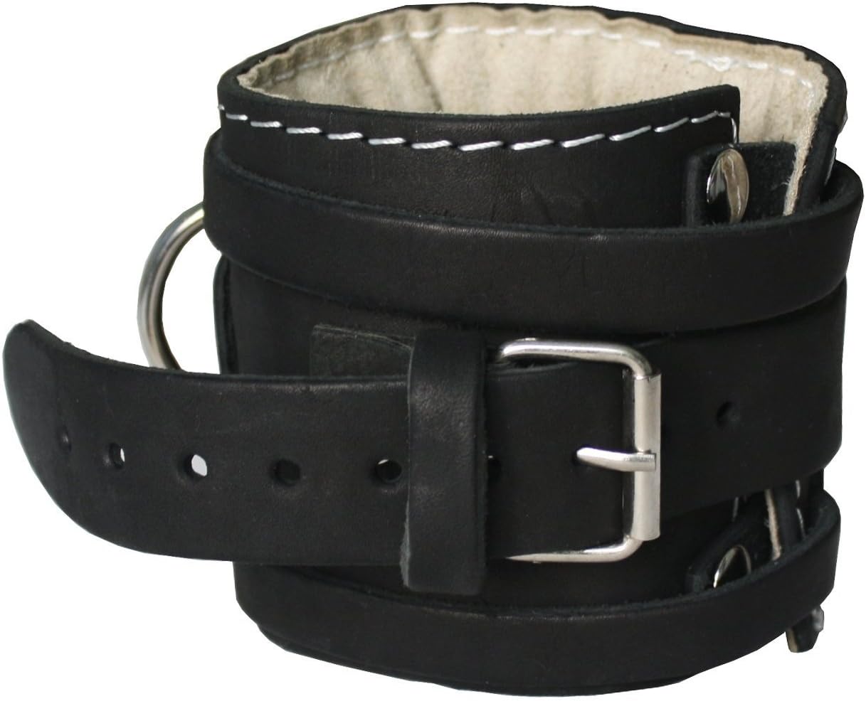 Premium Leather Weightlifting Ankle Strap - For Maximum Glutes Workout - Wrist Strap With D-ring - Exercise Cable Machines - Leather Ankle Cuff For Women & Men