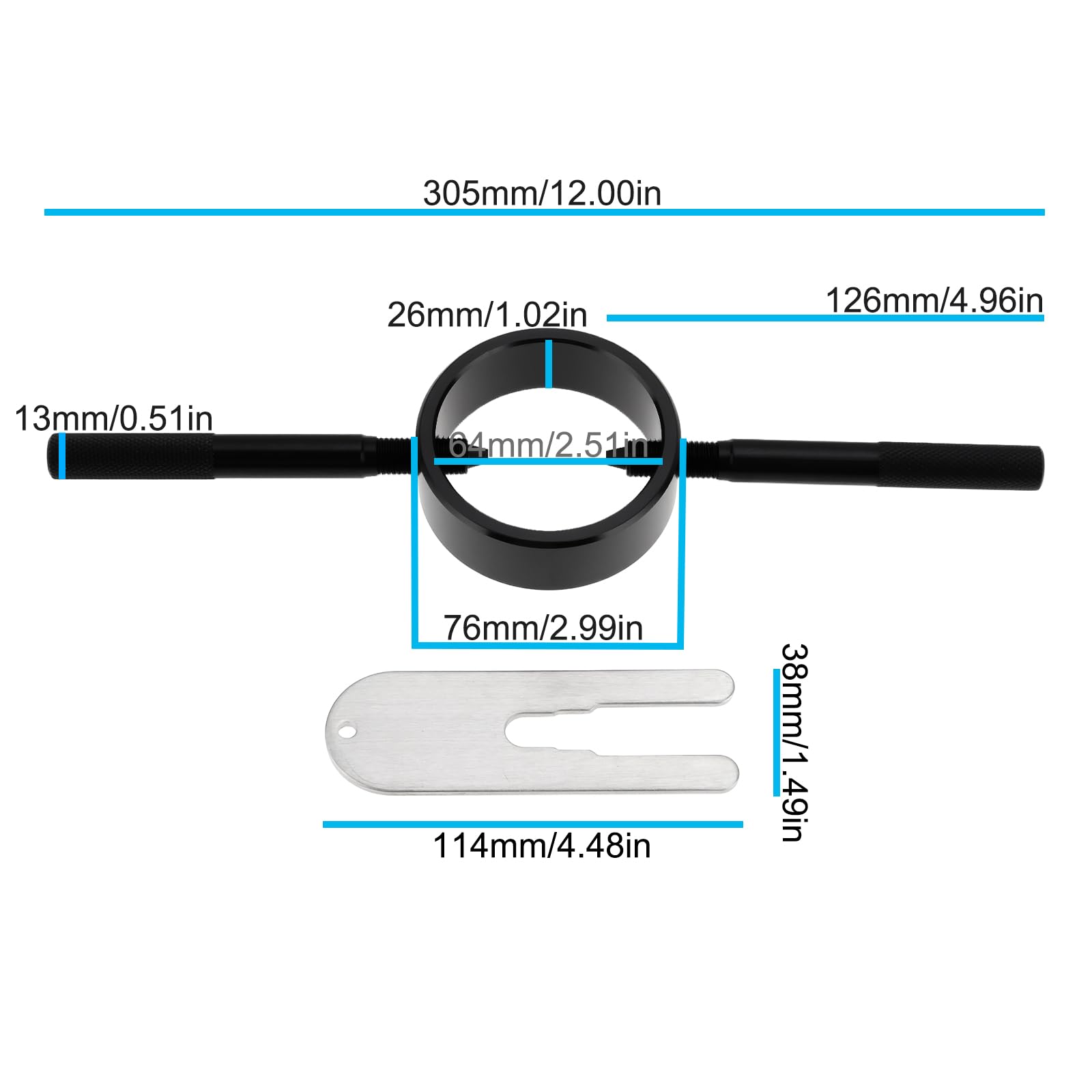 ECSiNG 1 Set Di Kit Compressore Per Molle Forcella Per Moto Compatibile Con La Maggior Parte Delle Forcelle Stradali Rovesciate