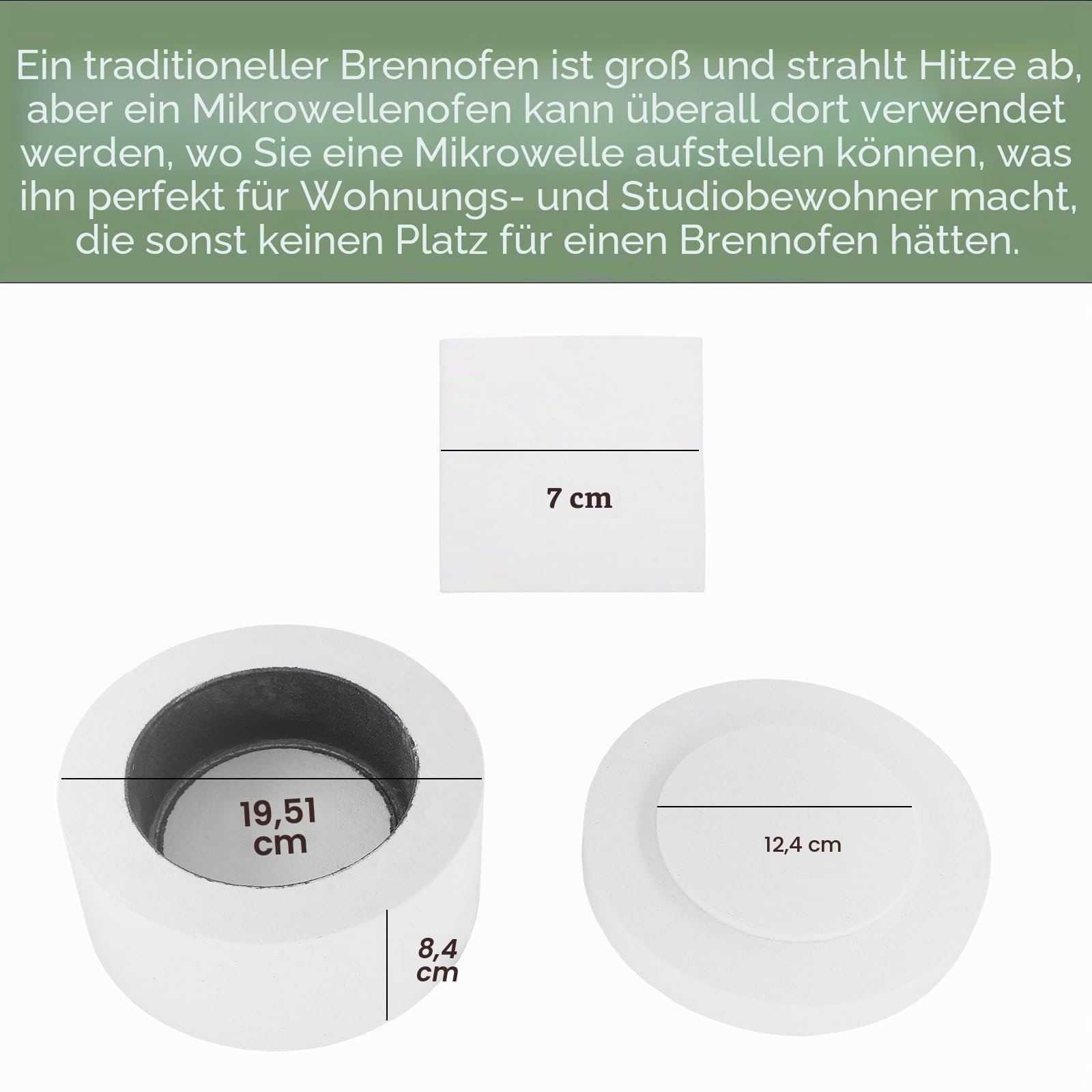 Großer Mikrowellenofen für Glasschmelzen, Ton, Keramik, mit 10 Blatt Ofenpapier, Glasschmelzung, Bastelbedarf, Schmuckherstellung, Sicherungen, Arbeiten, Anfänger