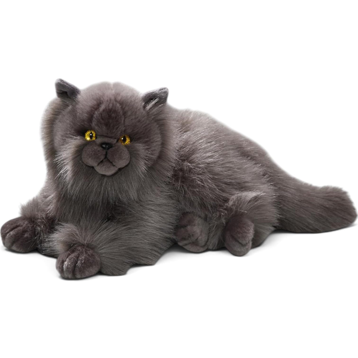 Amazon.com: Carl Dick Lying Gray Persian Cat Stuffed Animal