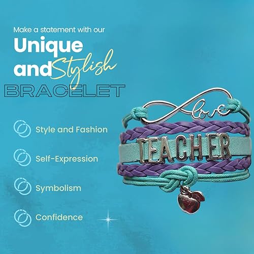 Miniatura 6 de Brazalete para maestro, joyería para profesores, regalos para docentes. Muéstrale tu agradecimiento a tu profesor.