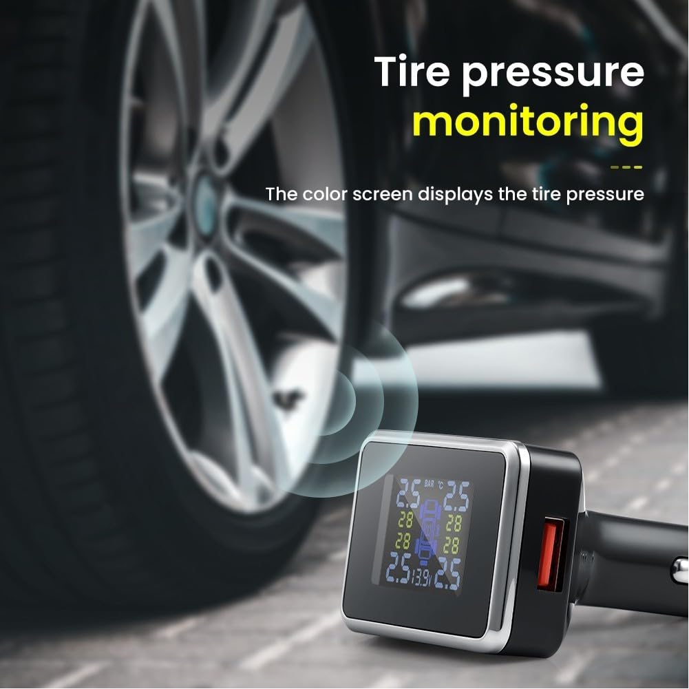 Smart Home TPMS bezprzewodowe monitorowanie ciśnienia w oponach samochodowych bezprzewodowe do monitora opon wyświetlacz LED ładowanie USB
