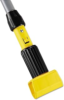 Rubbermaid Commercial H236 Gripper Vinyl-Covered Aluminum Mop Handle, 1 1/8 Dia X 60, Gray/Yellow (Rcph236)