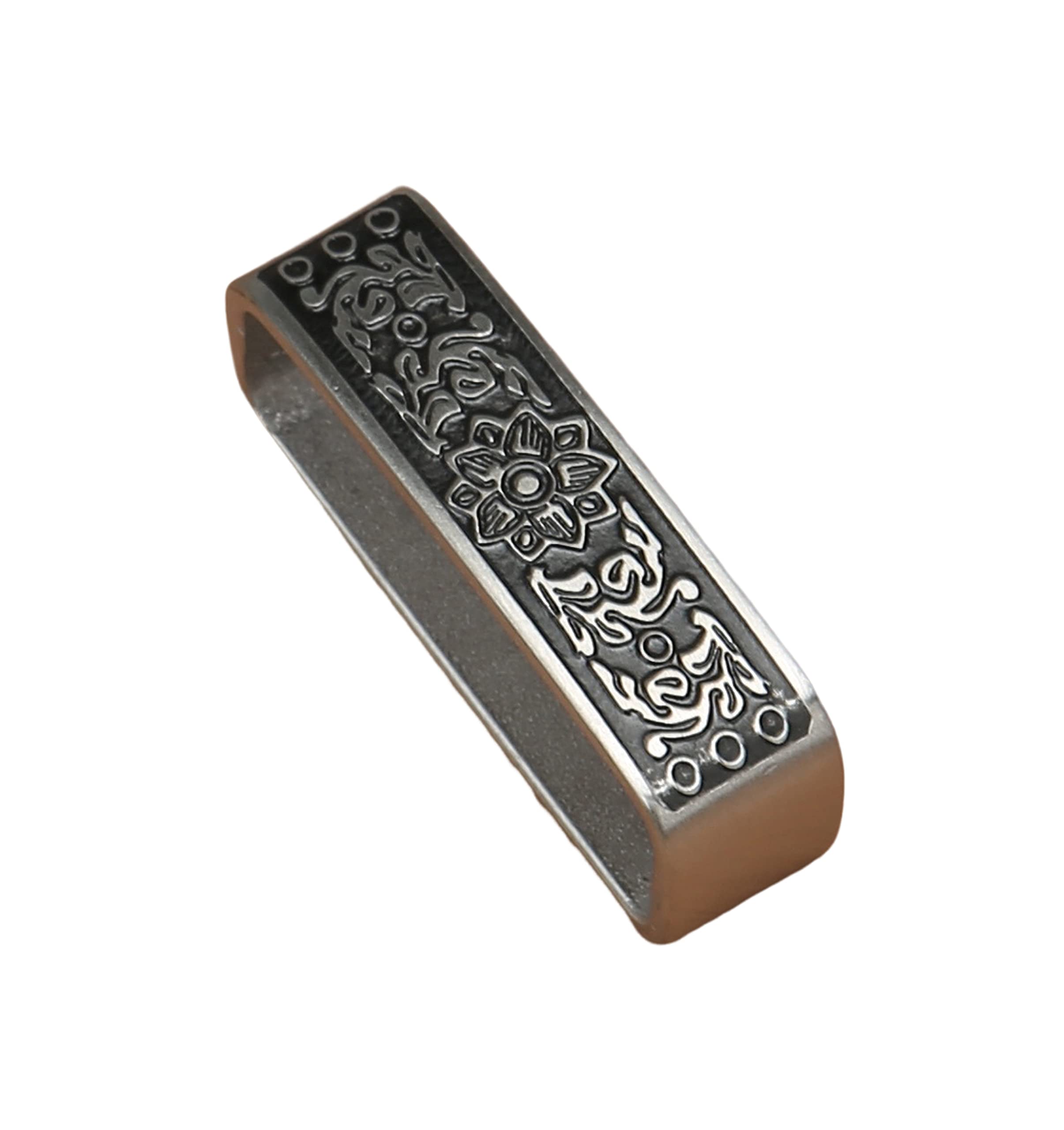 SENWA Stainless Steel Brass Belt Loop-1.6"(40mm) for 1.5"(38mm) Belt, Stainless Steel Antique Silver, 35mm