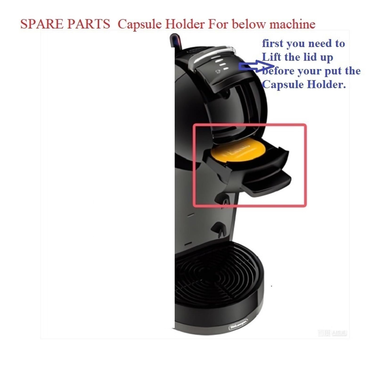 REPUESTOS Soporte For Cápsulas De Tanque De Agua, Compatible Con DOLCE Gusto, EDG MINI ME 305, Piezas De Cafetera, Bandeja De Goteo 9770(Capsule holder B)