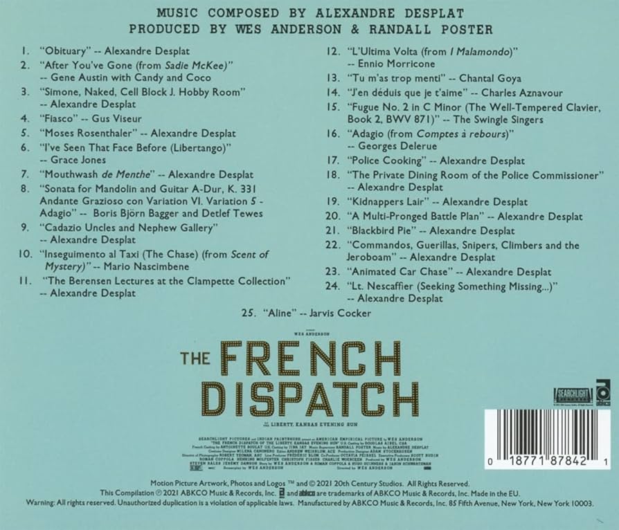 Amazon.co.jp: The French Dispatch: ミュージック