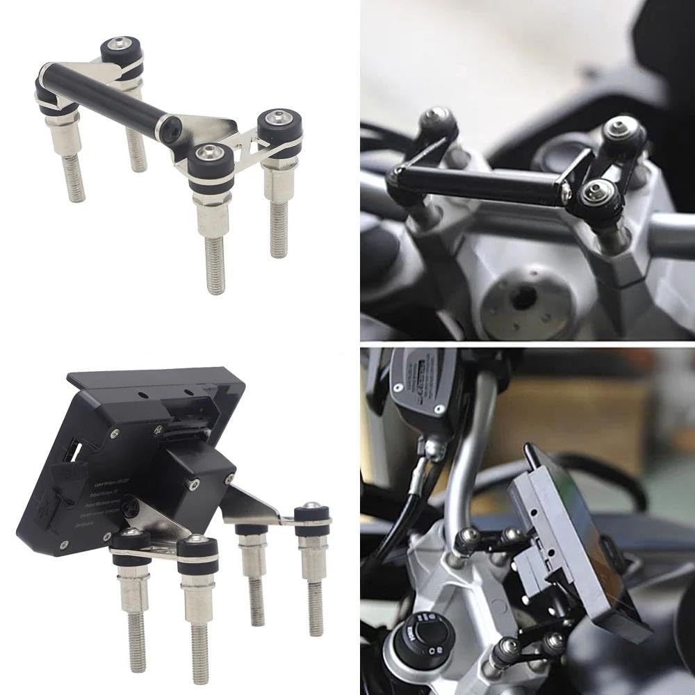 ESPYN para F750GS F750GS F800GS F700GS R1200RS R1200R Manillar Soporte Navegación para Teléfono Móvil Carga Teléfono USB Motocicleta Soporte Teléfono Soporte Movil (Size : C)