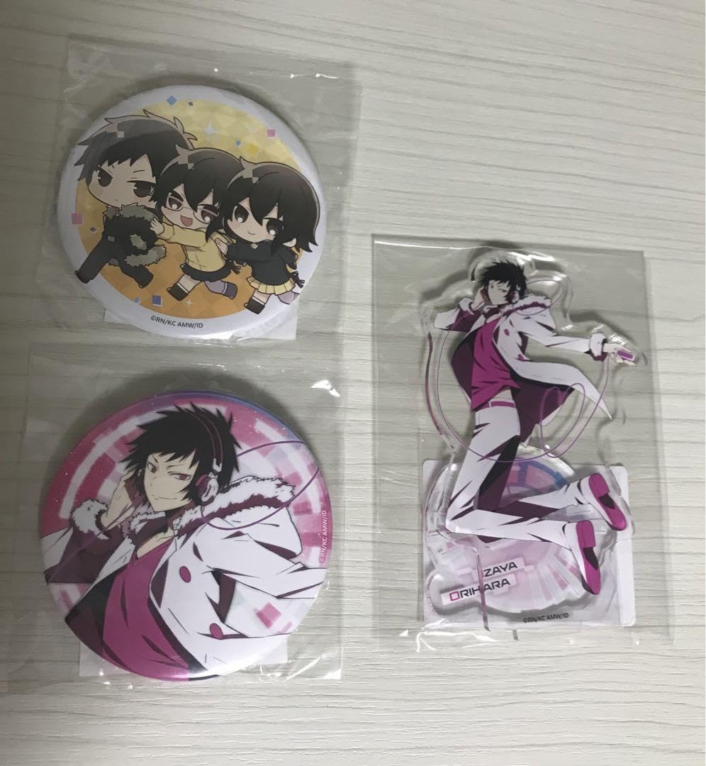 くじ引き堂 折原臨也 缶バッジセット・アクスタ・キーホルダー・9点