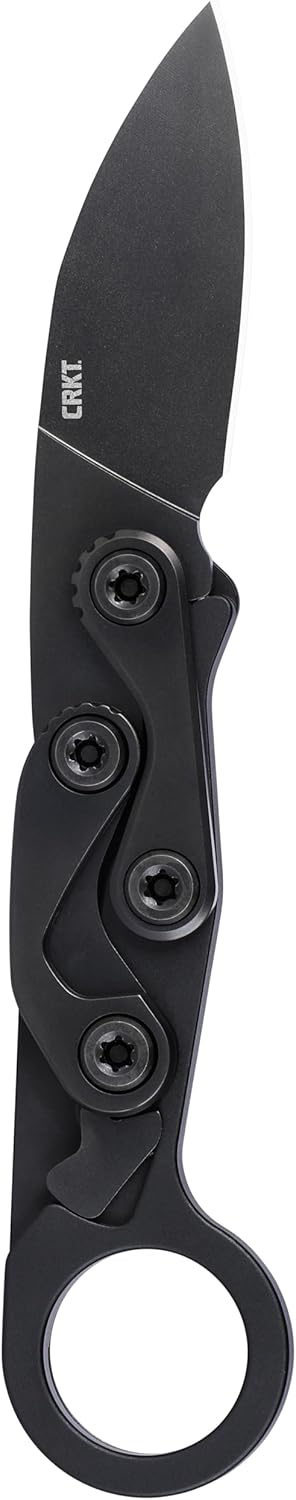 CRKT Provoke EDC Black Folding Knife with Kinematic: Morphing Karambit, D2 Steel Plain Edge Blade, Aluminum Handle, Pocket Clip, 4050K