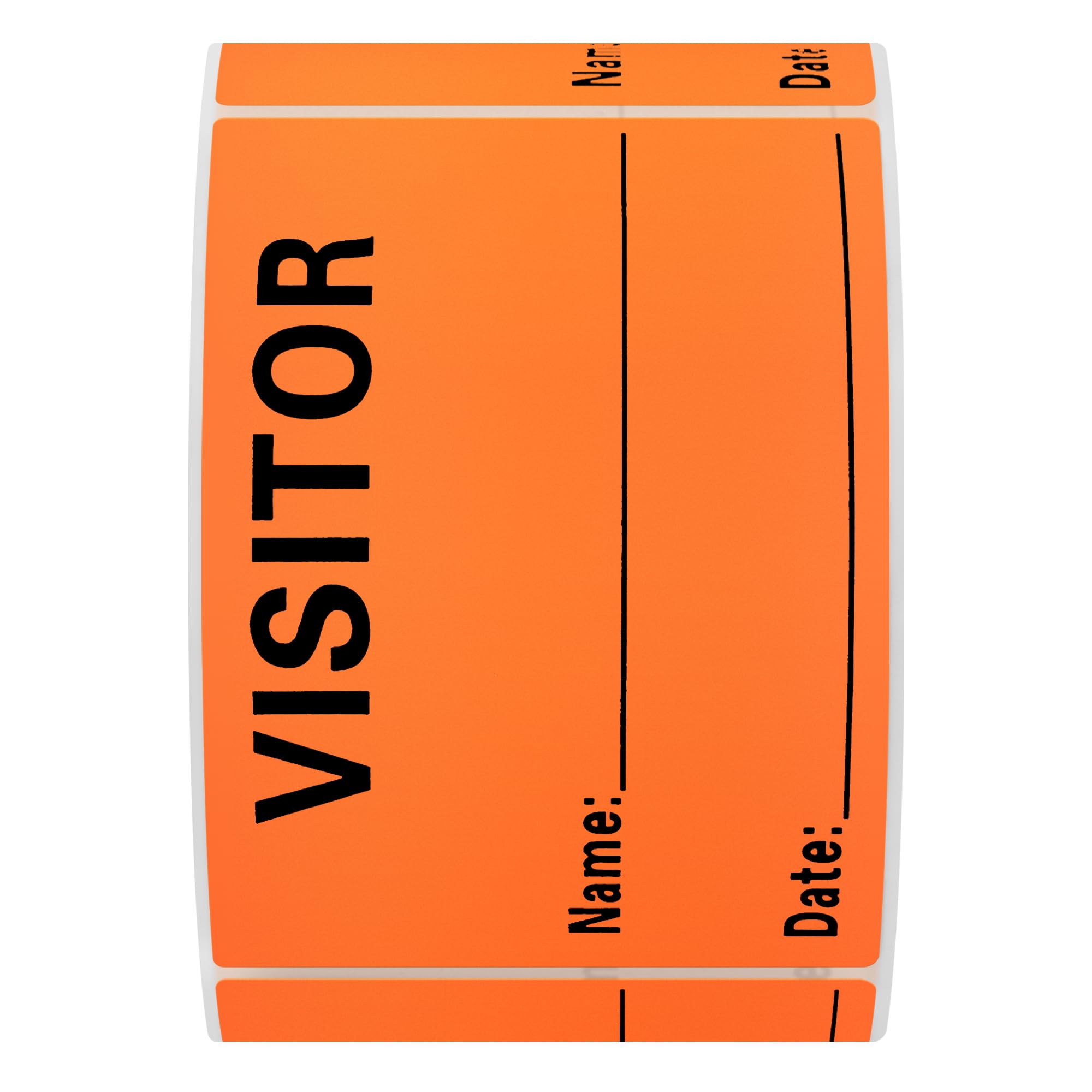 Hycodest 51x76mm Visitor Pass Name Stickers Labels Visitor Identification Labels Stickers 300 pcs (Orange) - Image 2