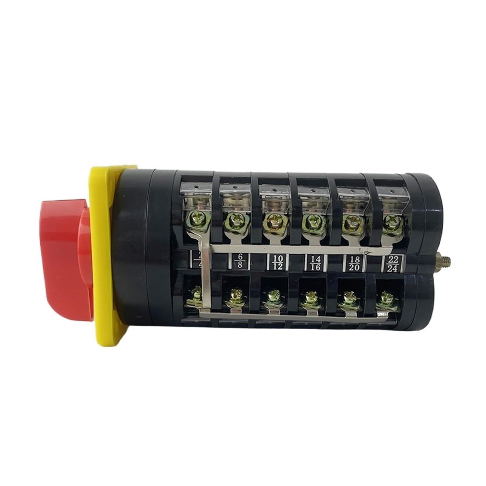 TSIOHKBS 10 Position LW5-16/6 Rotary Cam Switch 6 Pole 16A Amp Square Plate Changeover Knob Selector