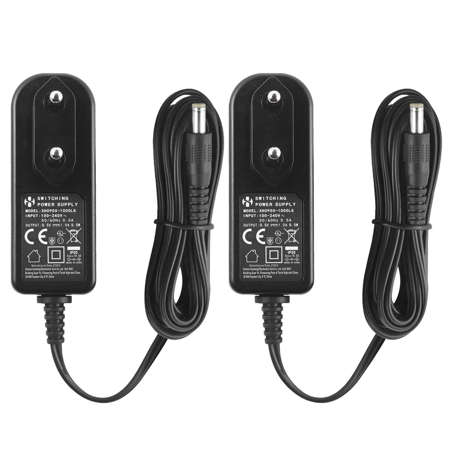 Security-01 Adattatore Di Alimentazione DC 9 V 2 A, Spina 5,5 Mm X 2,1 Mm, Centro Negativo