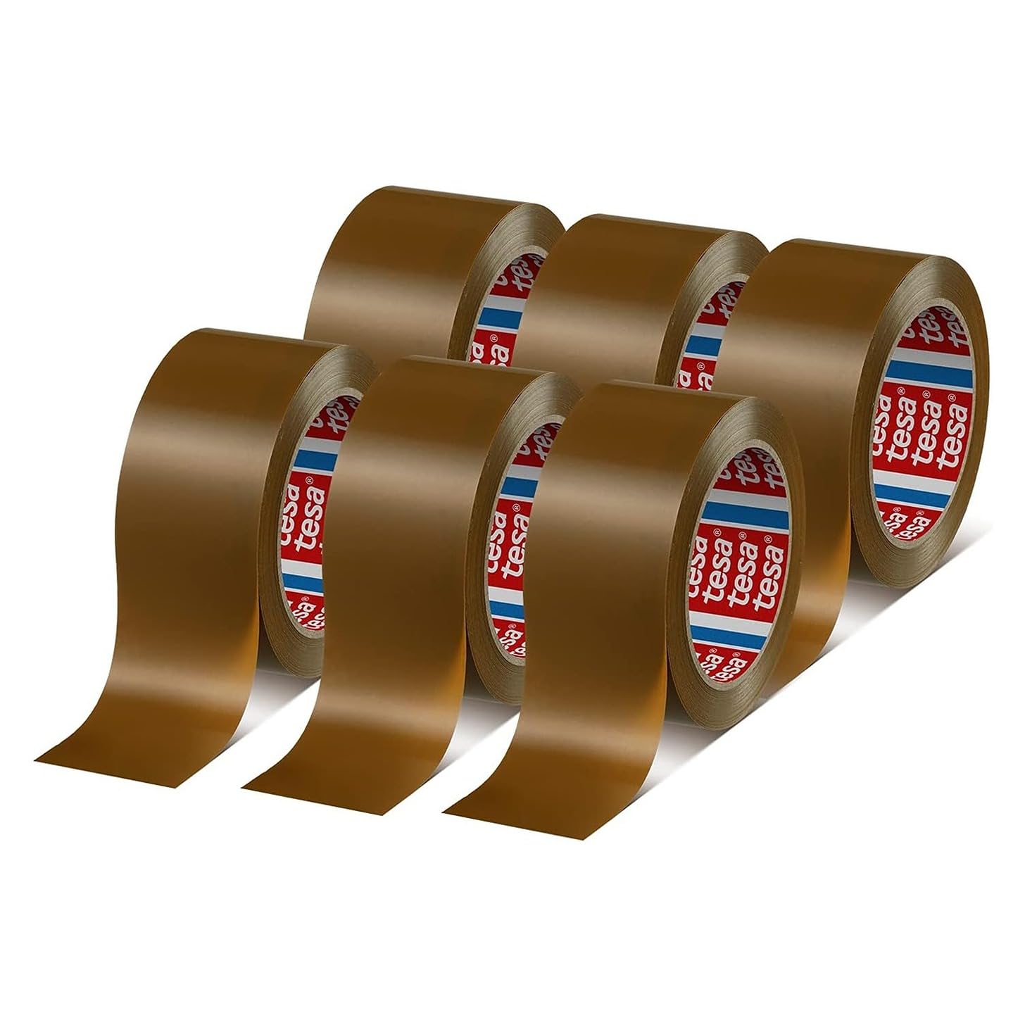 tesa 04124-00096-00 tesapack PVC Packaging Tape 66m x 50mm 6pcs