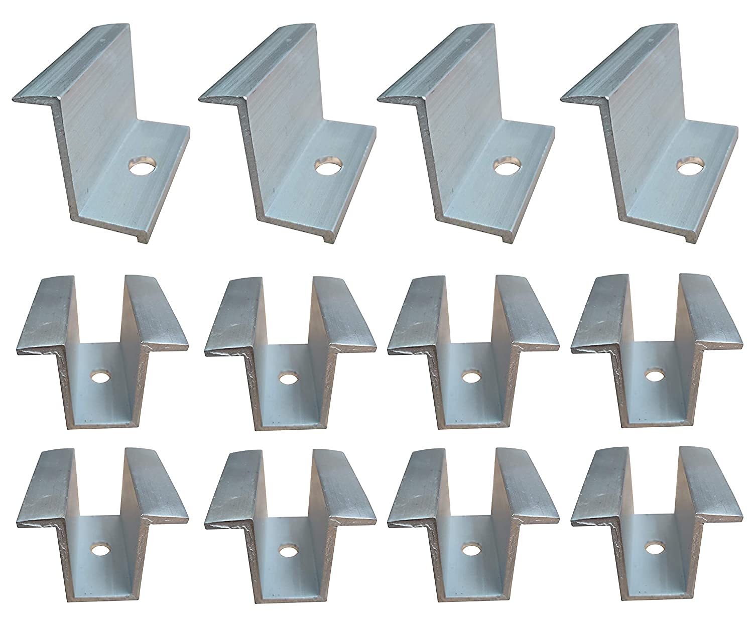 ASPA Solar Panel Mounting Clamp 35MM for 5 Solar Panels (4 End and 8 Mid Clamps)