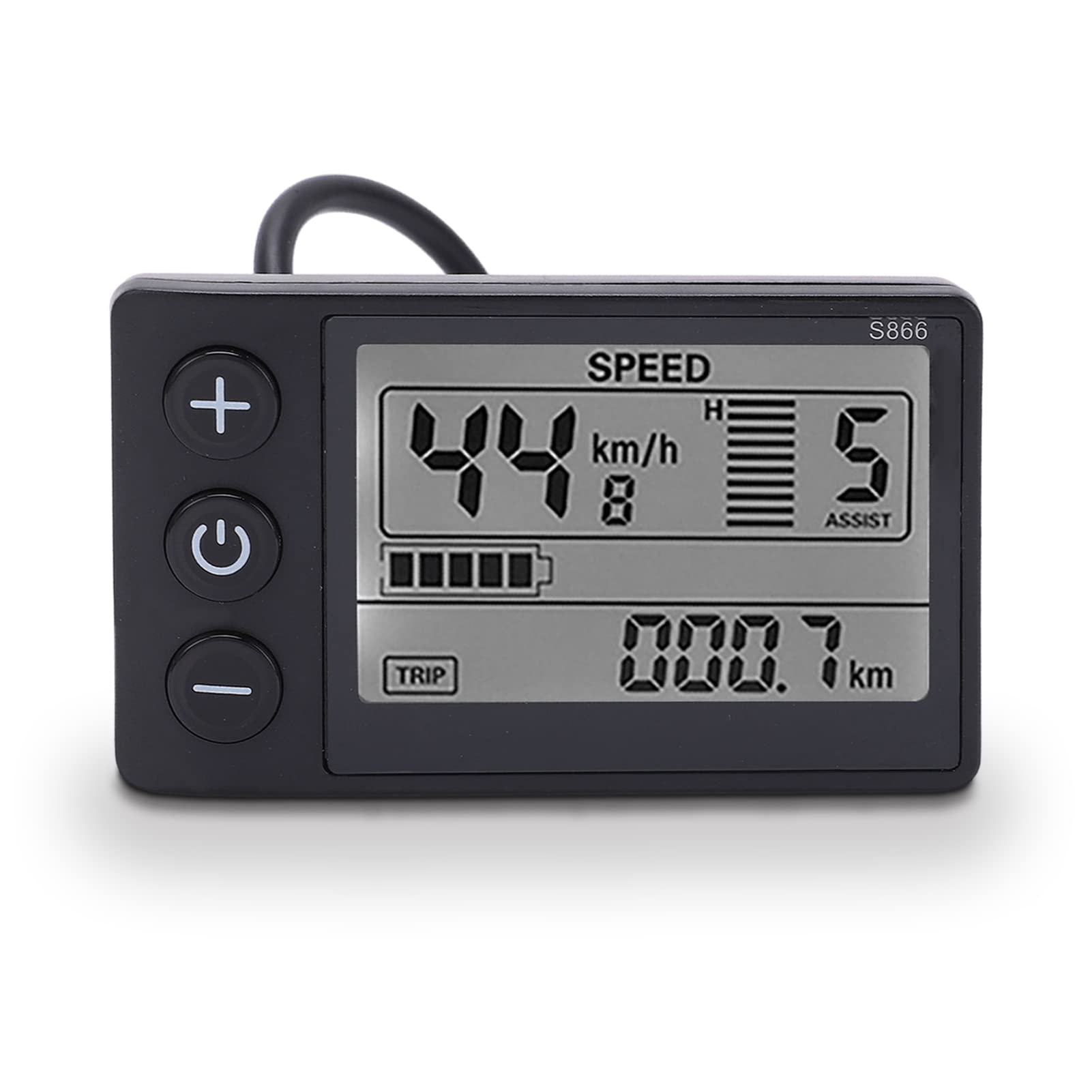 ciciglow Velocímetro de bicicleta, IP65 impermeable retroiluminación LCD pantalla de velocidad para bicicleta bicicleta computadora para 22,2 mm/0,9 pulgadas
