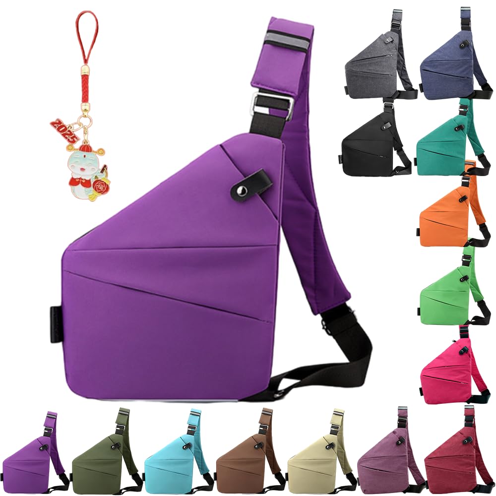 Anti Theft Travel Bag Crossbody, Adjustable Strap Travel Purses Personal Small Item Travel Bag for Women and Men