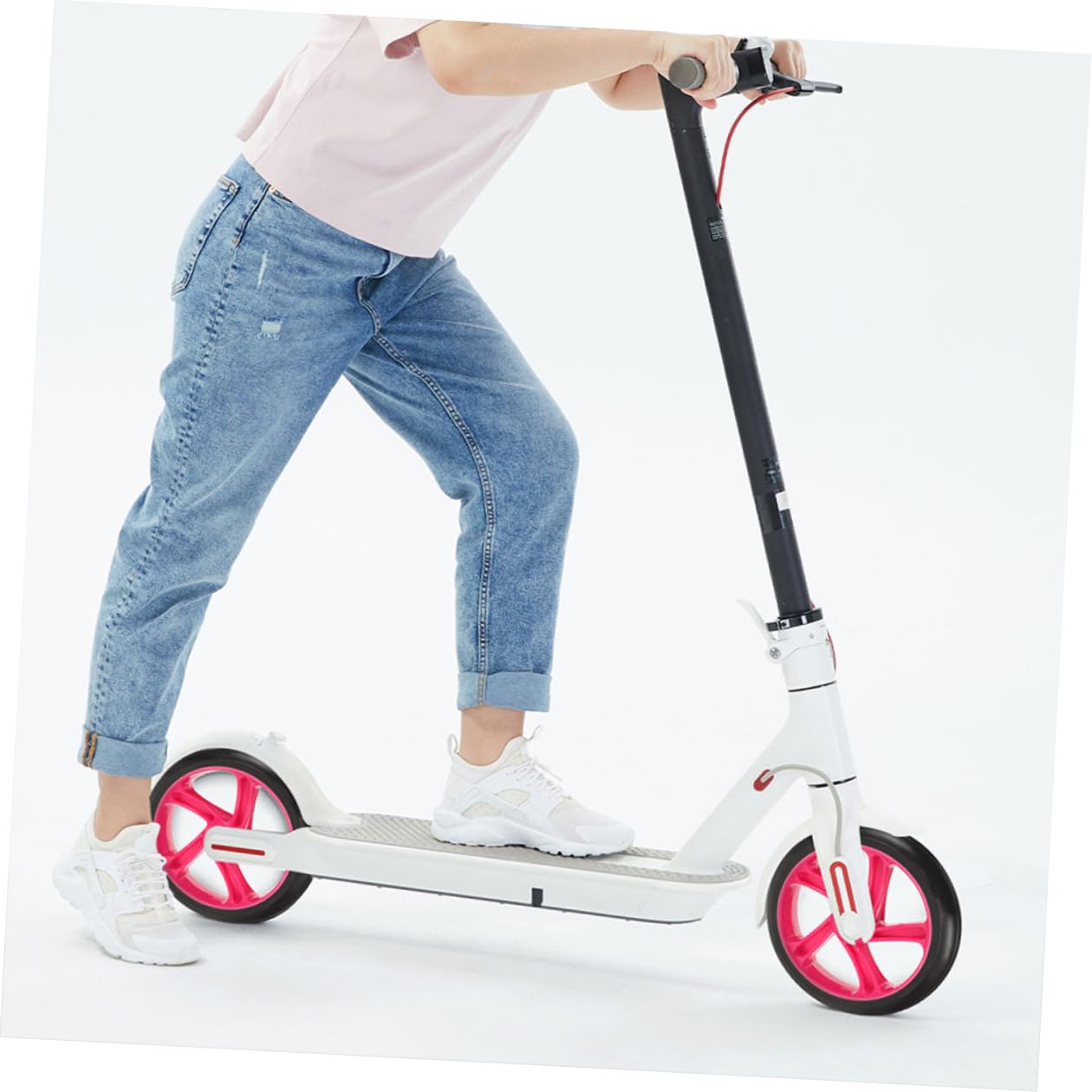 NOLITOY Roues de Remplacement Étanches Entretien en PU Lot de 2 Résistantes à l'usure pour Trottinettes et Skateboards pour Usage Extérieur