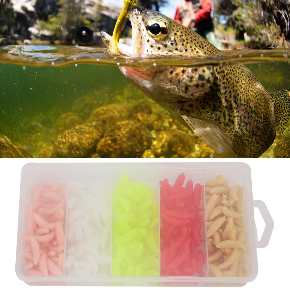 Señuelos De Pesca Blandos Con Olor A Pescado - Pack De 17-18 Unidades, Forma De Gusano, Acción Realista En Agua, Para Diferentes Tipos De Peces, Incluye Caja