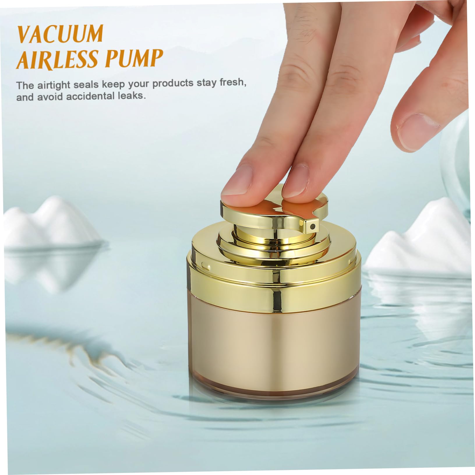 4 Pezzi Flaconi Pompa senza Aria 30ml, Contenitori Ricaricabili in Acrilico e Pp, Chiusura Ermetica, per Viaggio e Cura Quotidiana della Pelle