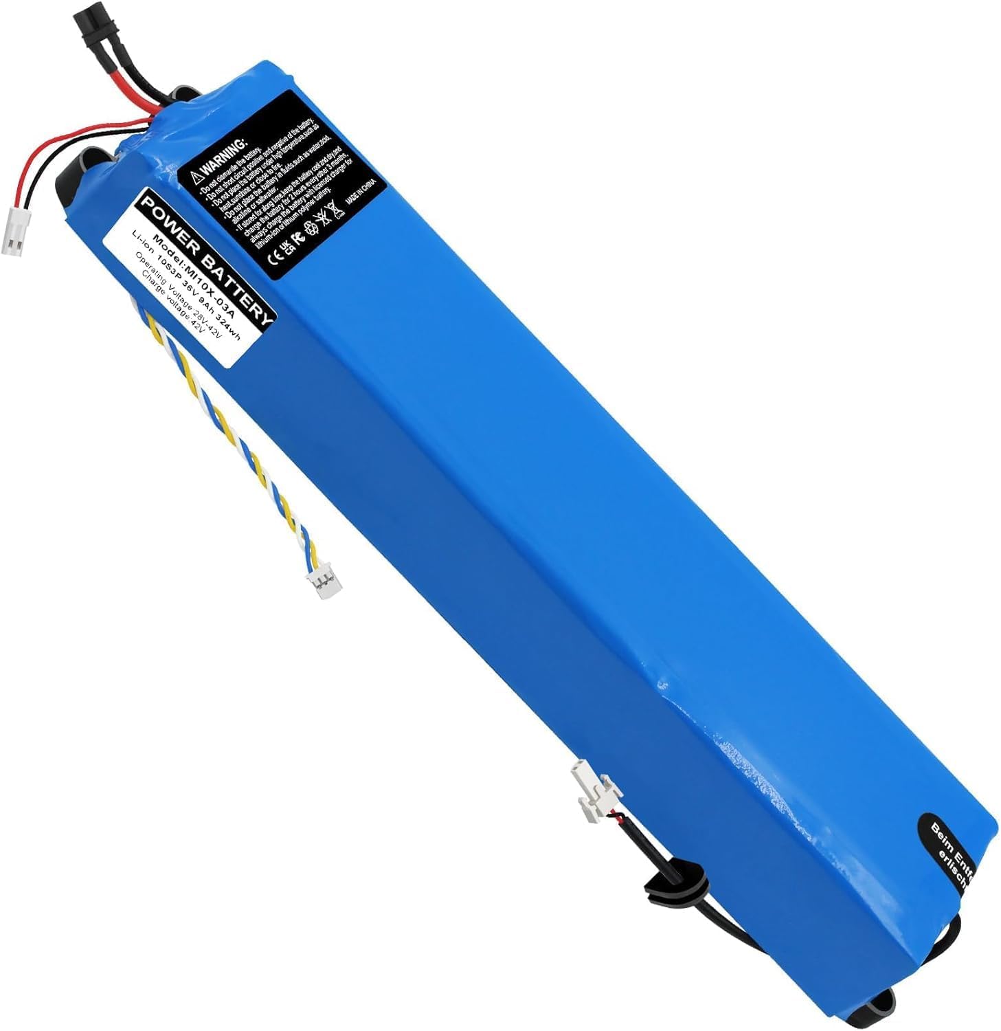 36V 10Ah Lithium Battery For Electric Scooters - Built-in BMS With XT60 Connector