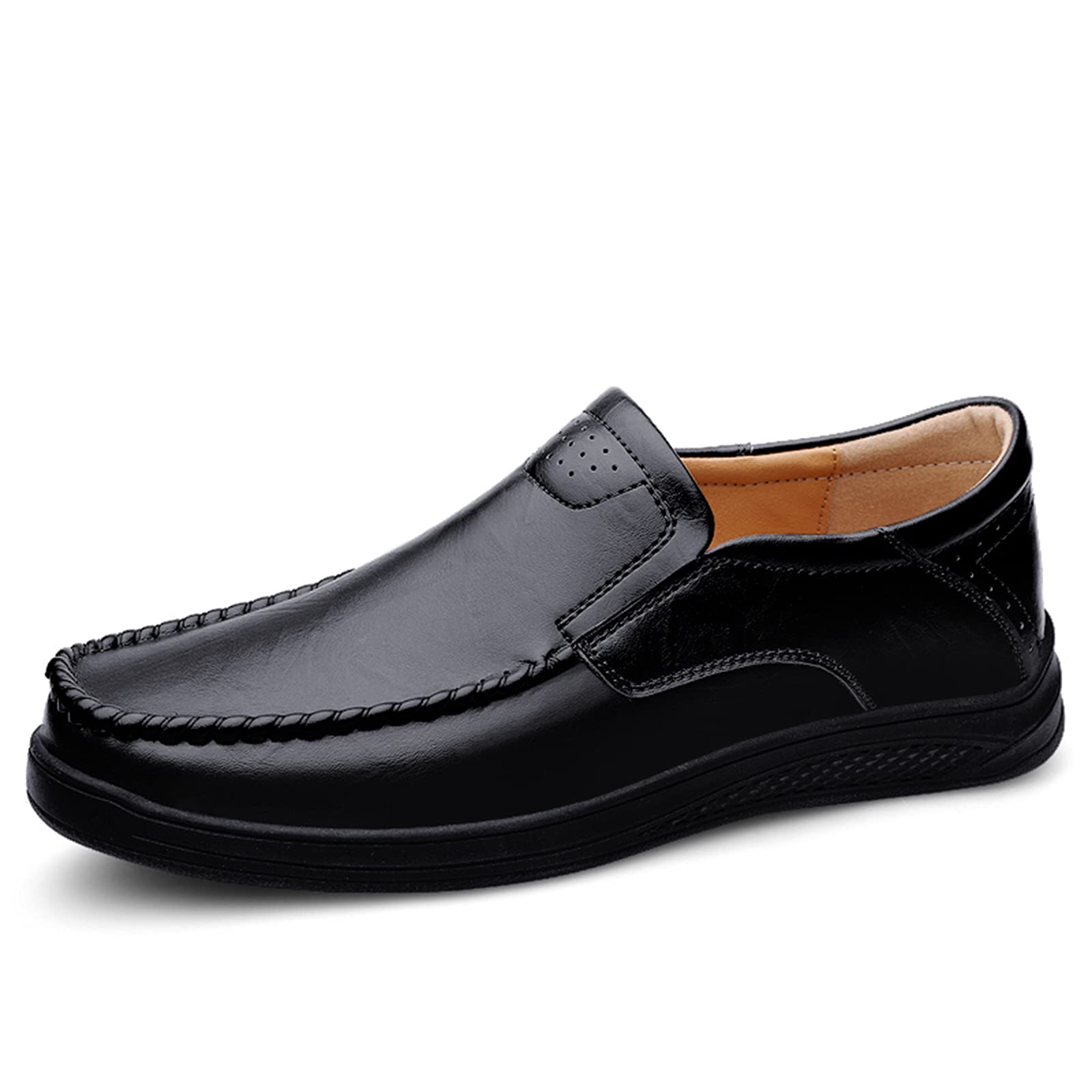 Hombres Casual Slip On Mocasines Zapatos de conducción Vestido de Cuero Mocasines Zapatillas Walking Boat Shoe Flats