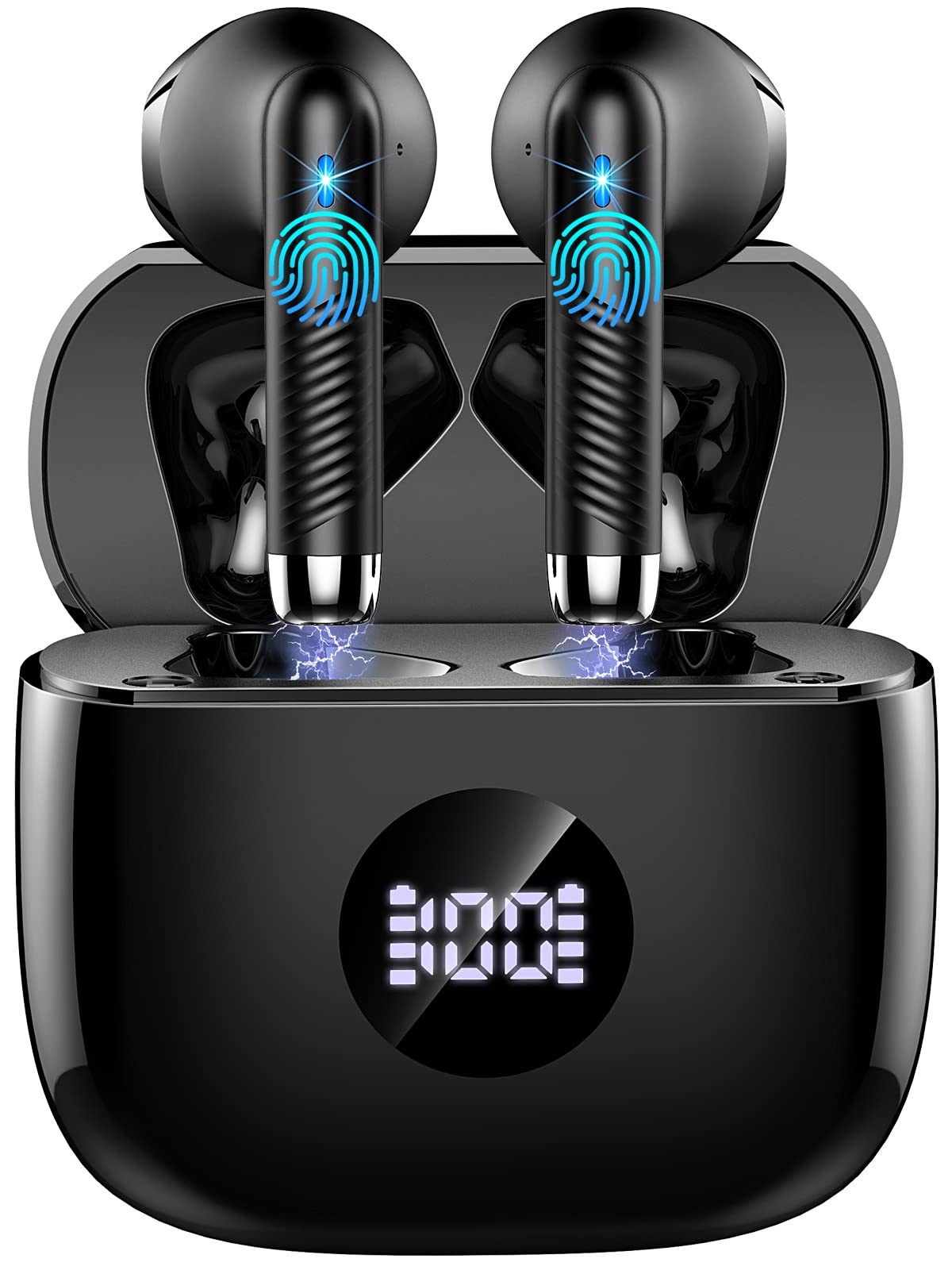 Wireless Earbuds, Bluetooth Headphones 5.4, in Ear Earphones with 4 ENC Noise Cancelling Mics, 48H Playback HiFi Stereo Earbuds with Mini Case, IP7