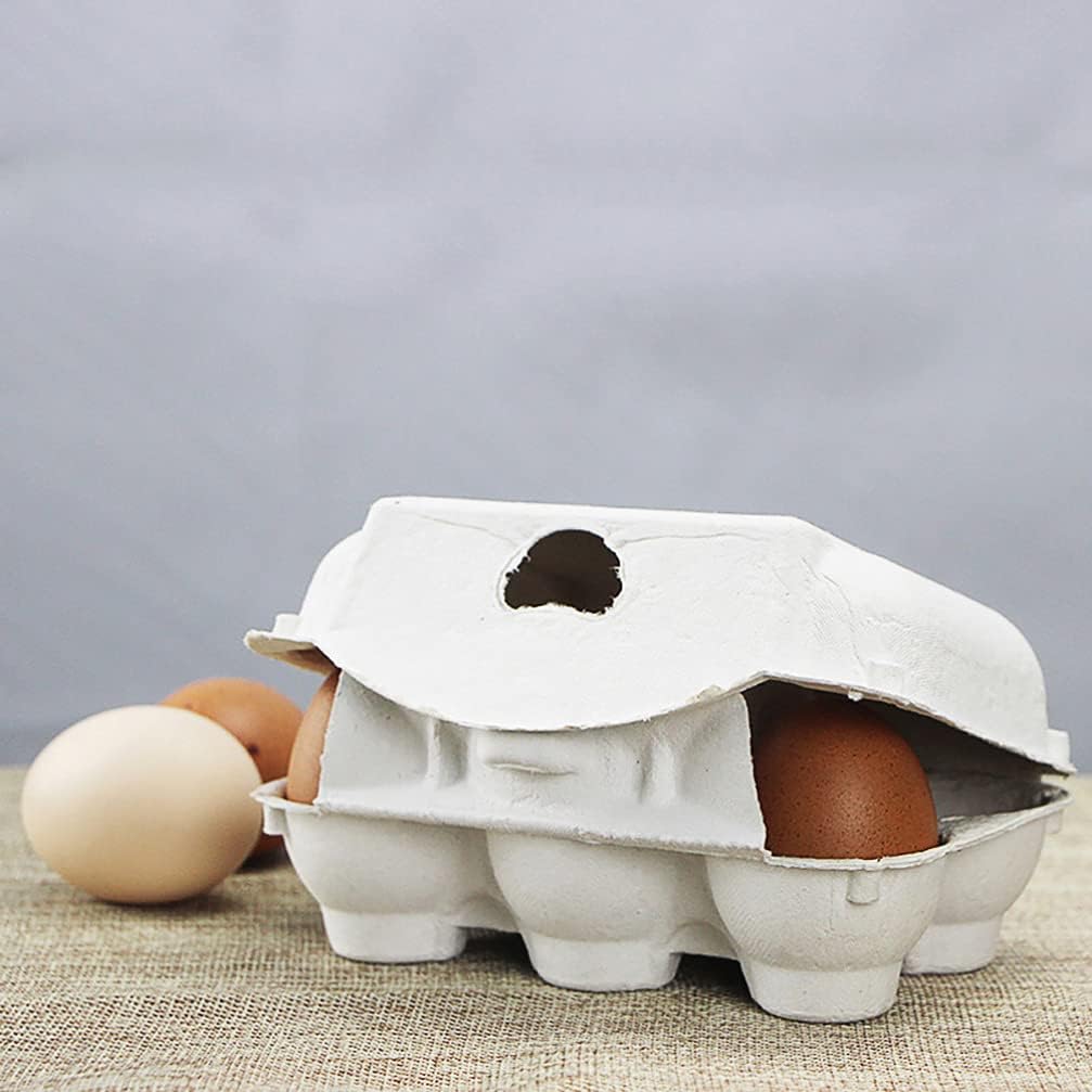 1 Set 20pcs Pulp Egg Tray Paper Egg Tray Egg Holder Bulk Holds Blank Beer Coolers Egg Filler Flats Egg Carton Flats Farm Egg Holder Egg Keeper 6- Refrigerator Portable (Light Grey 10pcs