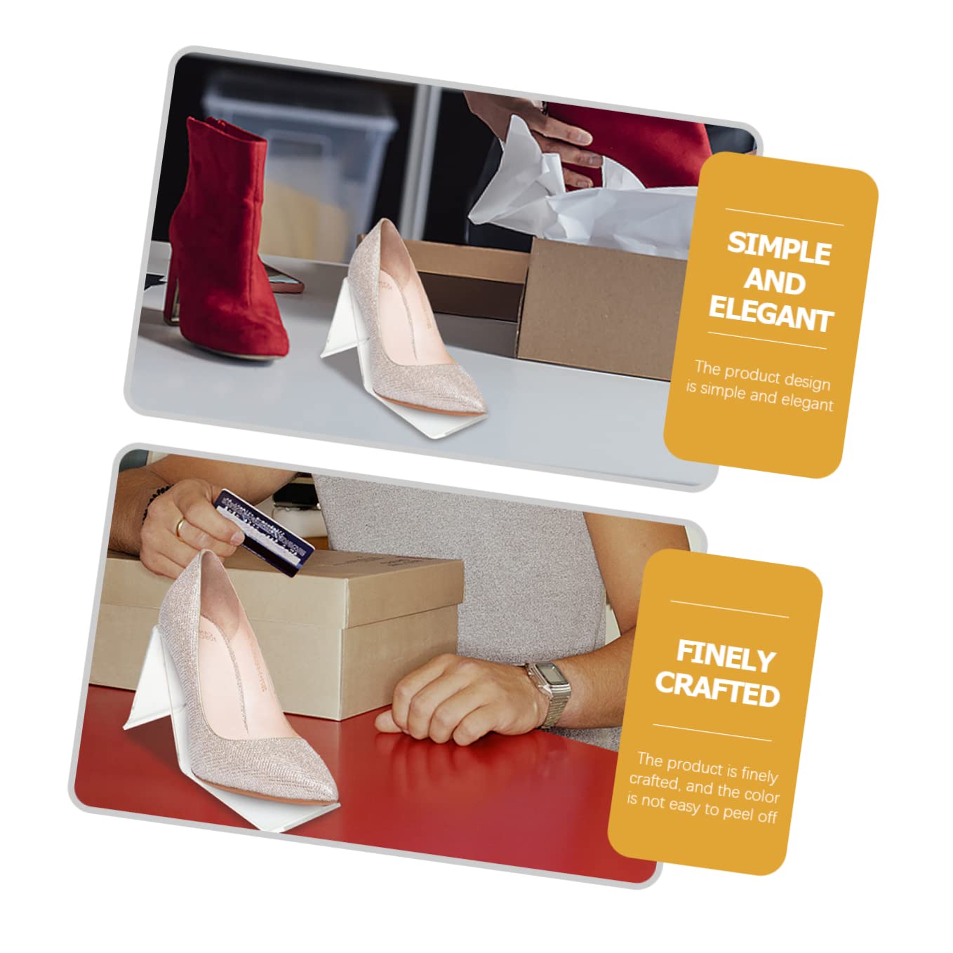 PLAFOPE 12 Piezas Soporte Para Zapatos Elevadores De Acrílico Soporte De Zapatos De Acrílico Organizador De Zapatos Hombres y Mujeres Caja De Zapatos Casual Plexiglás