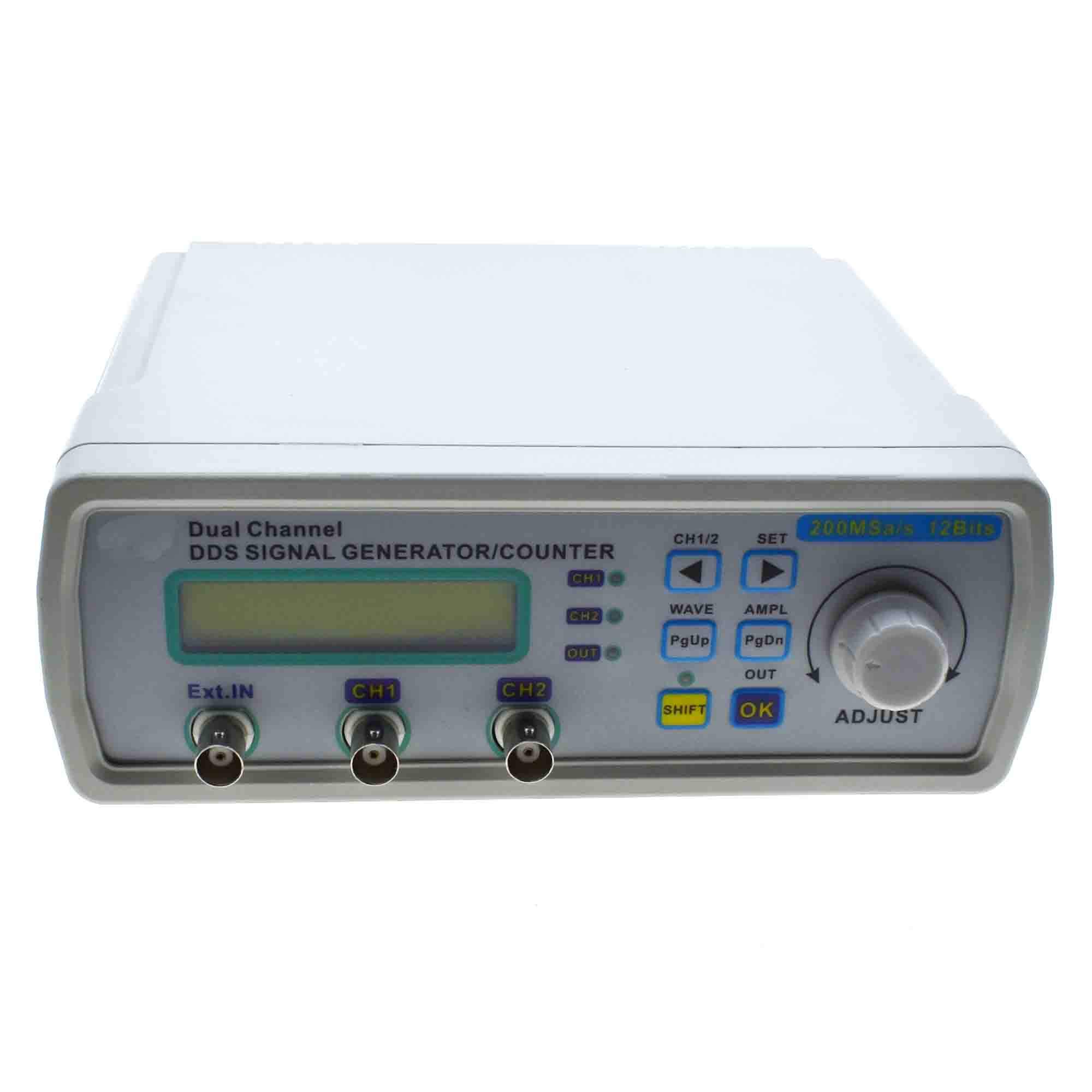 Reland Sun MHS-5200A 6M 12M 20M 25M DUAL Channel DDS Signe Fit For Square Wave Triangle Waveal Generator Arbitrary Waveform Cymometer USB TTL Port PC Software (12M)